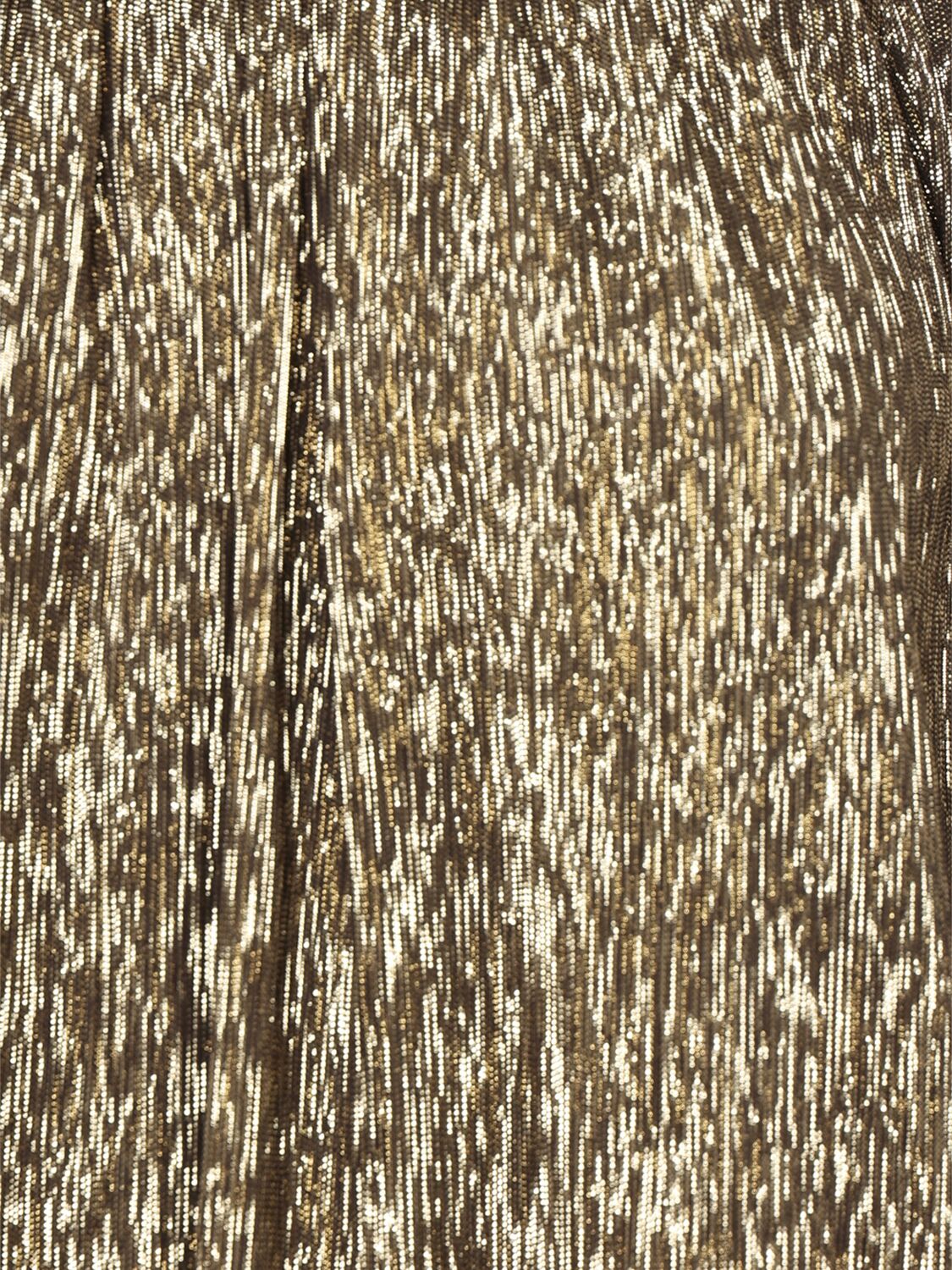 Shop Chloé Lamé Silk Blend Mini Dress In Black/gold