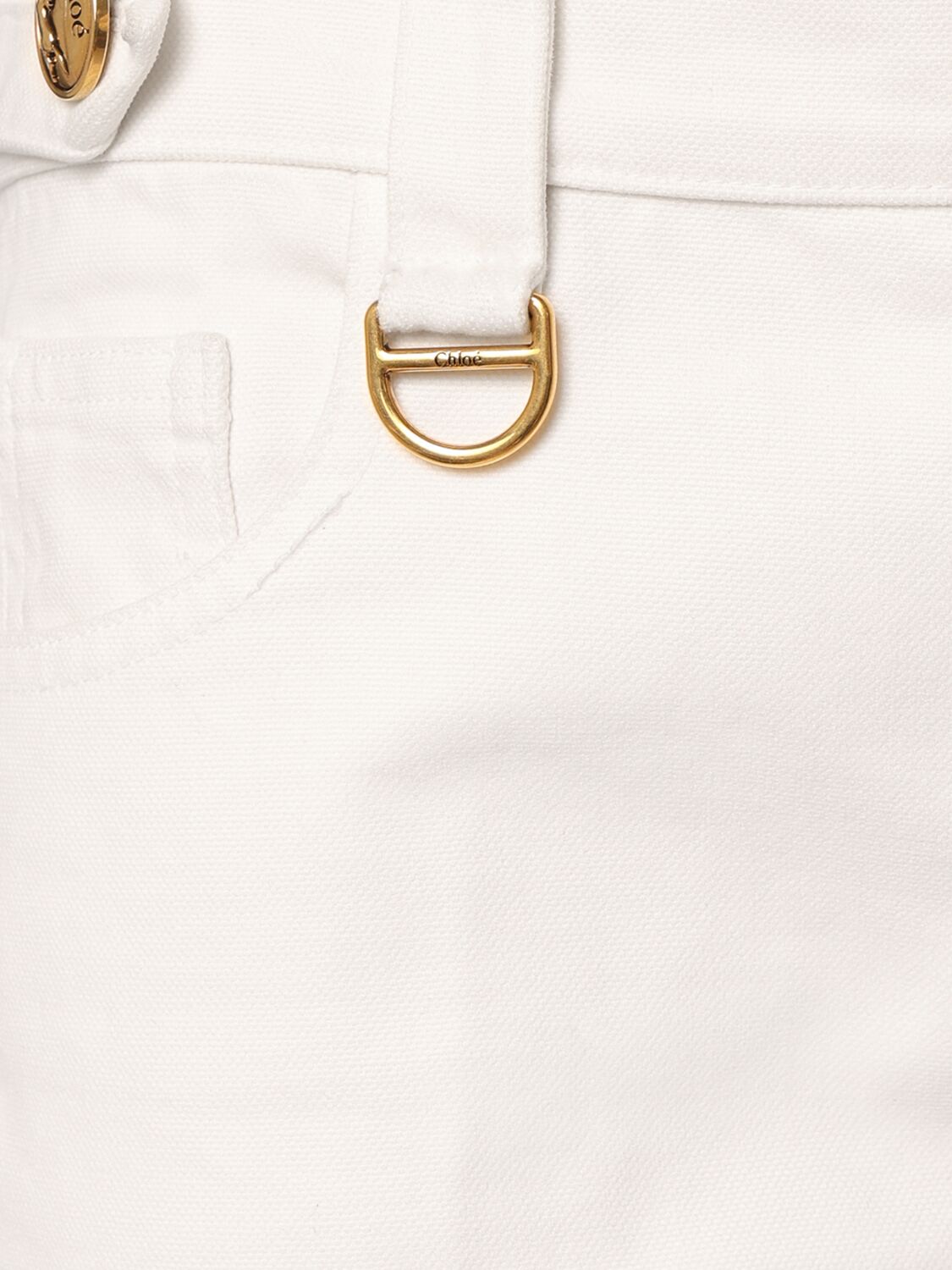 Shop Chloé Midrise Straight Jeans In White