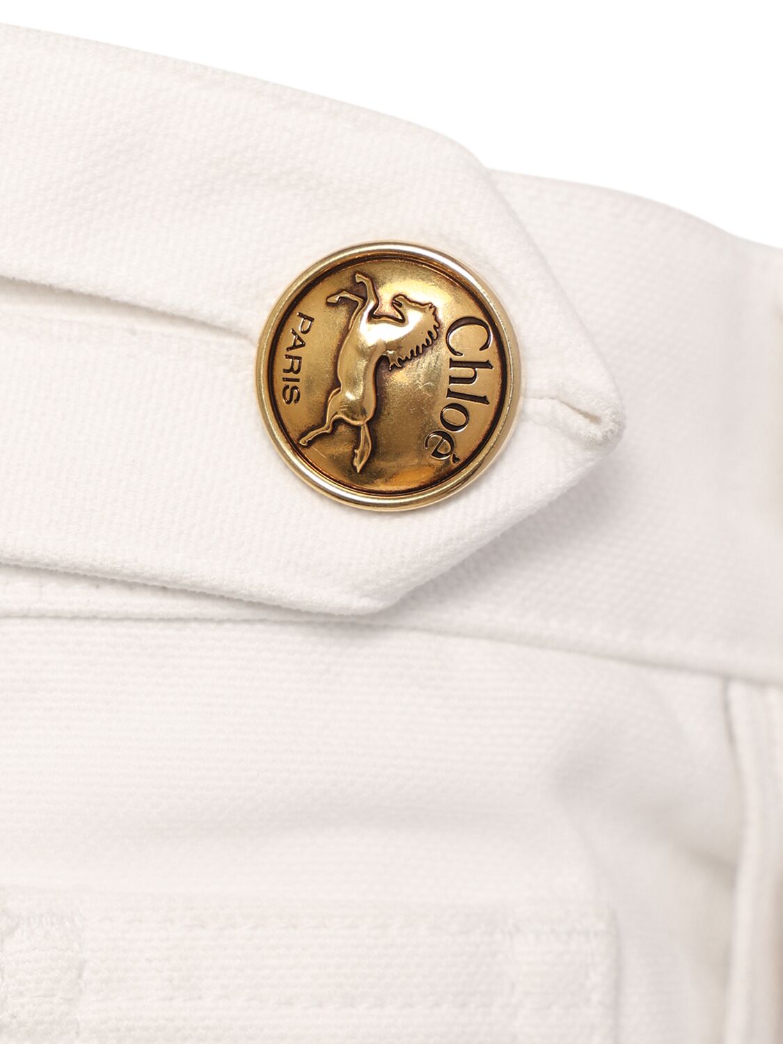 Shop Chloé Midrise Straight Jeans In White