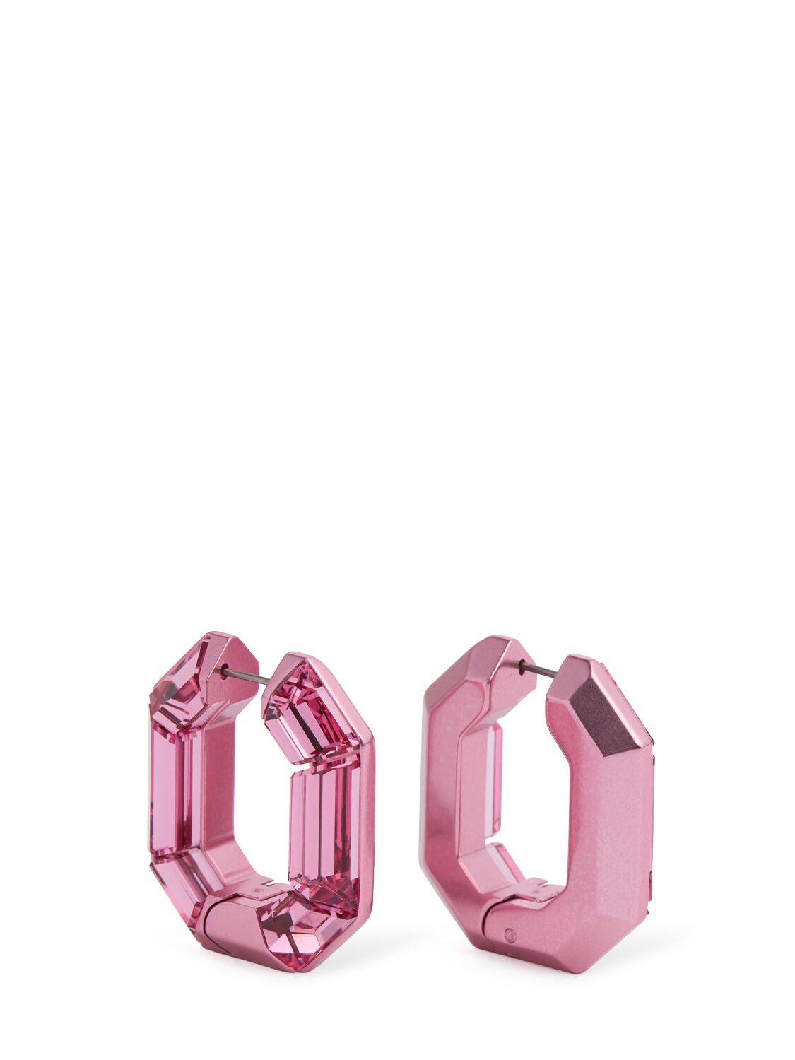 Swarovski Mini Lucent Crystal Hoop Earrings In Rose