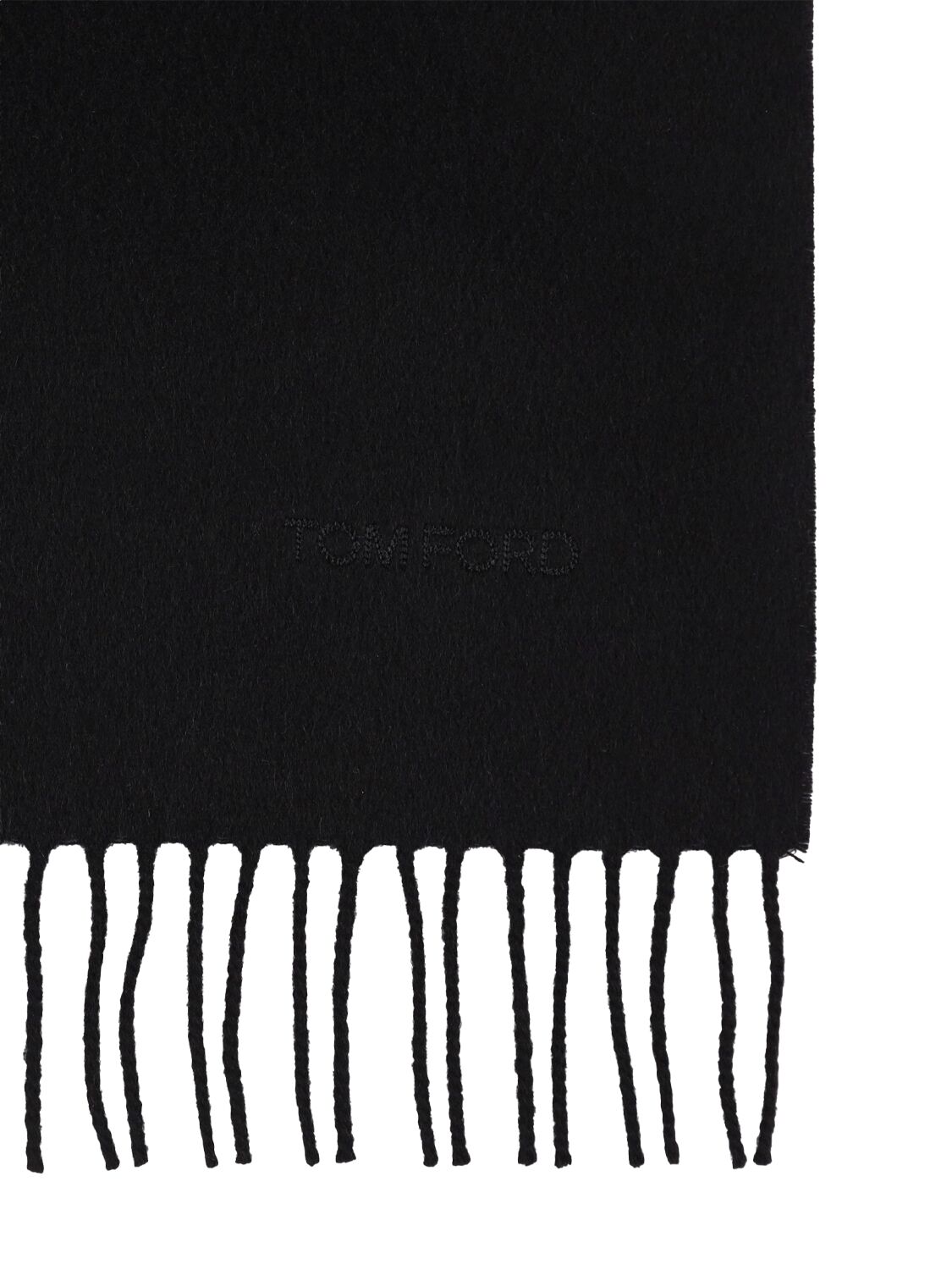 Shop Tom Ford Beaver Day Cashmere Scarf In Black