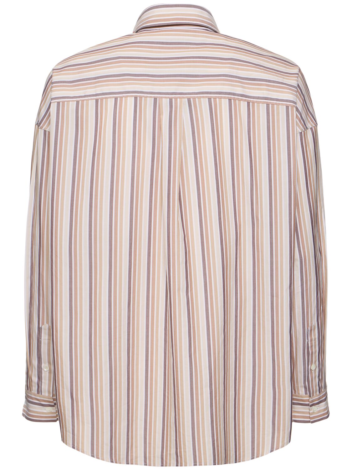 Shop Marni Striped Organic Cotton Poplin Shirt In Light Blue