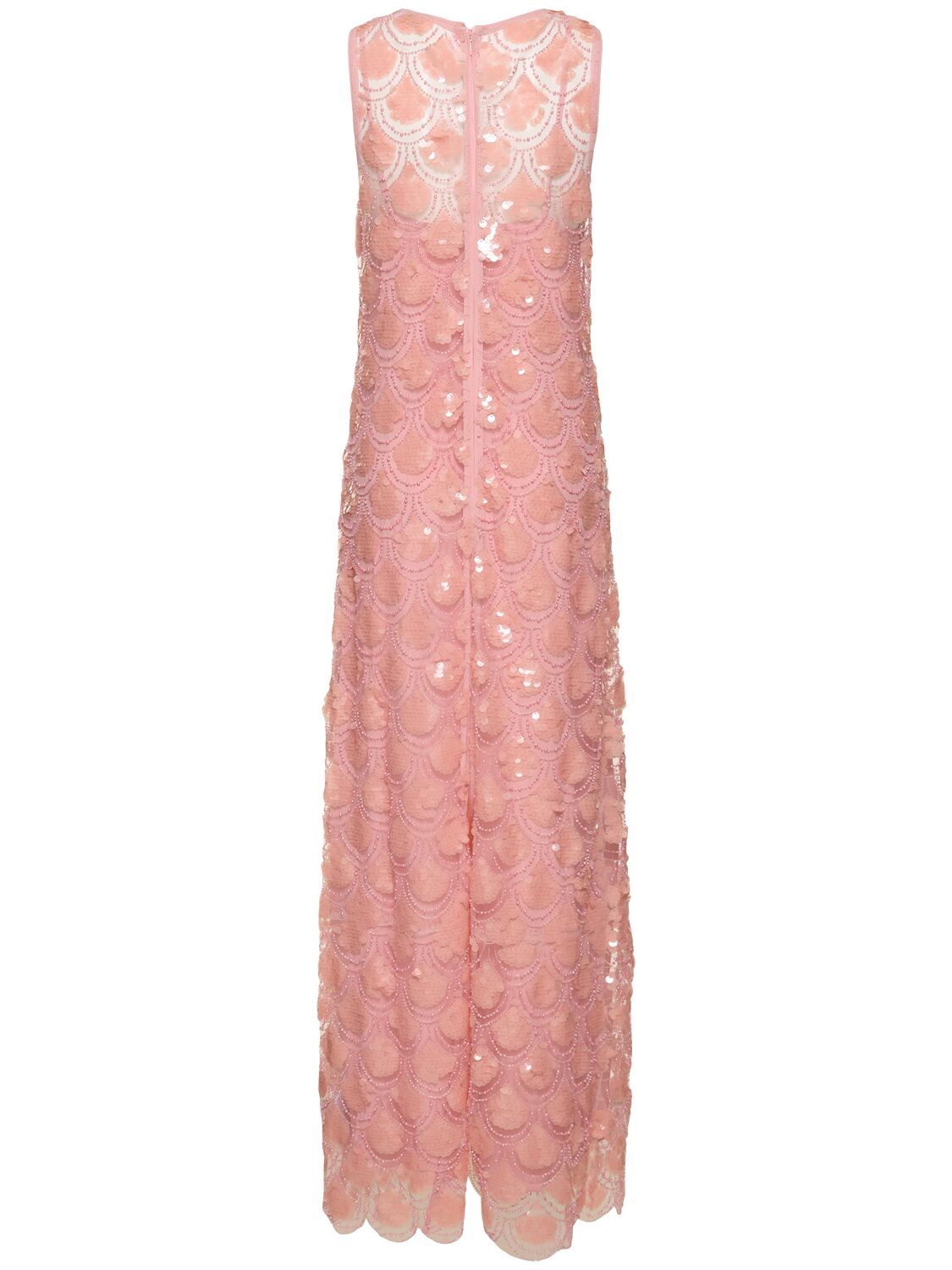 Rotate Birger Christensen Embellished Sleeveless Maxi Dress In Pink/multi