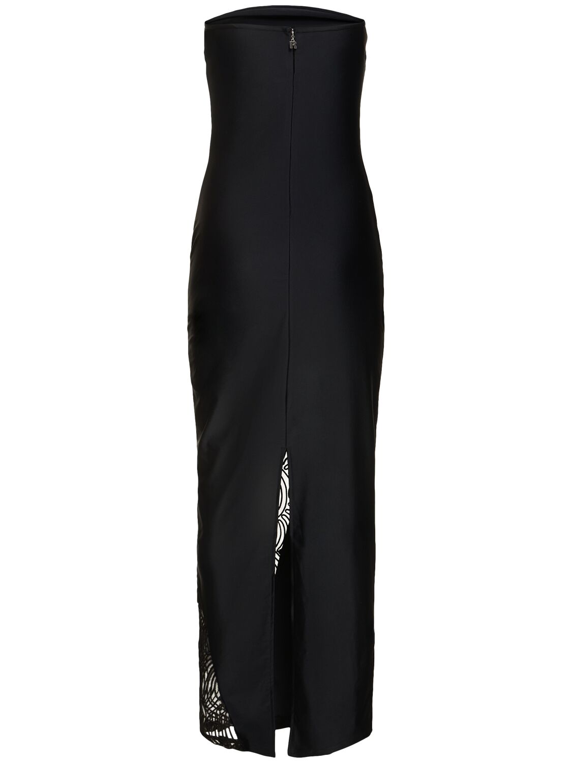 Shop Rotate Birger Christensen Strapless Stretch Jersey Maxi Tube Dress In Black