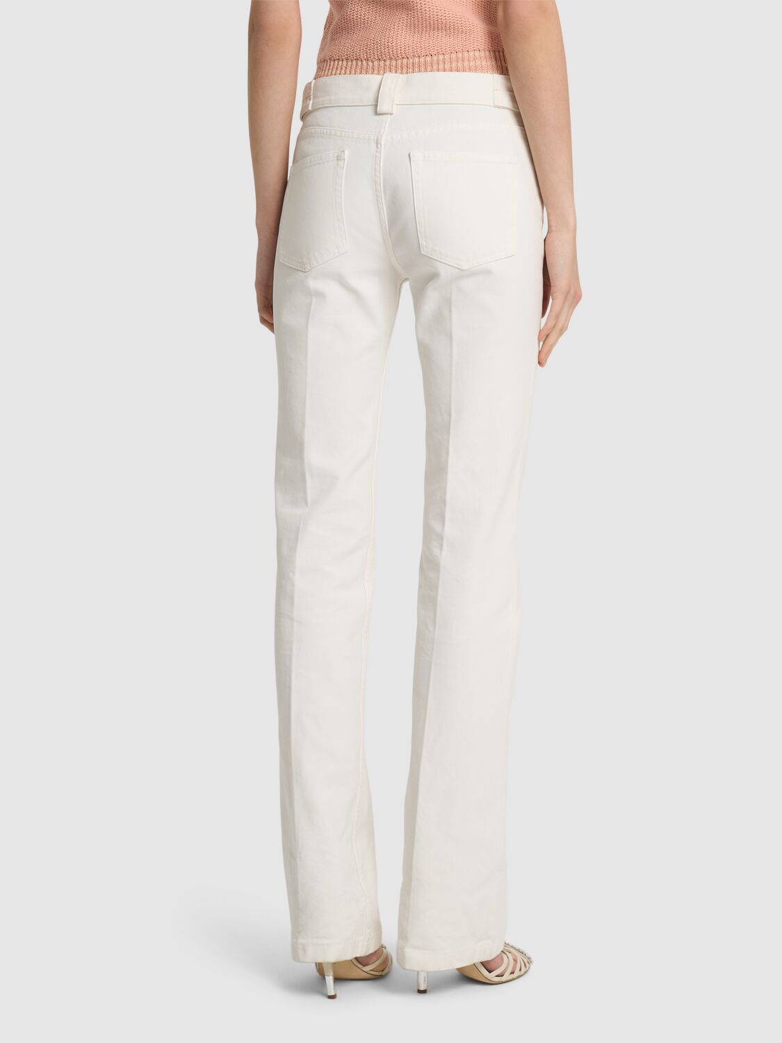 Shop Chloé Midrise Straight Jeans In White