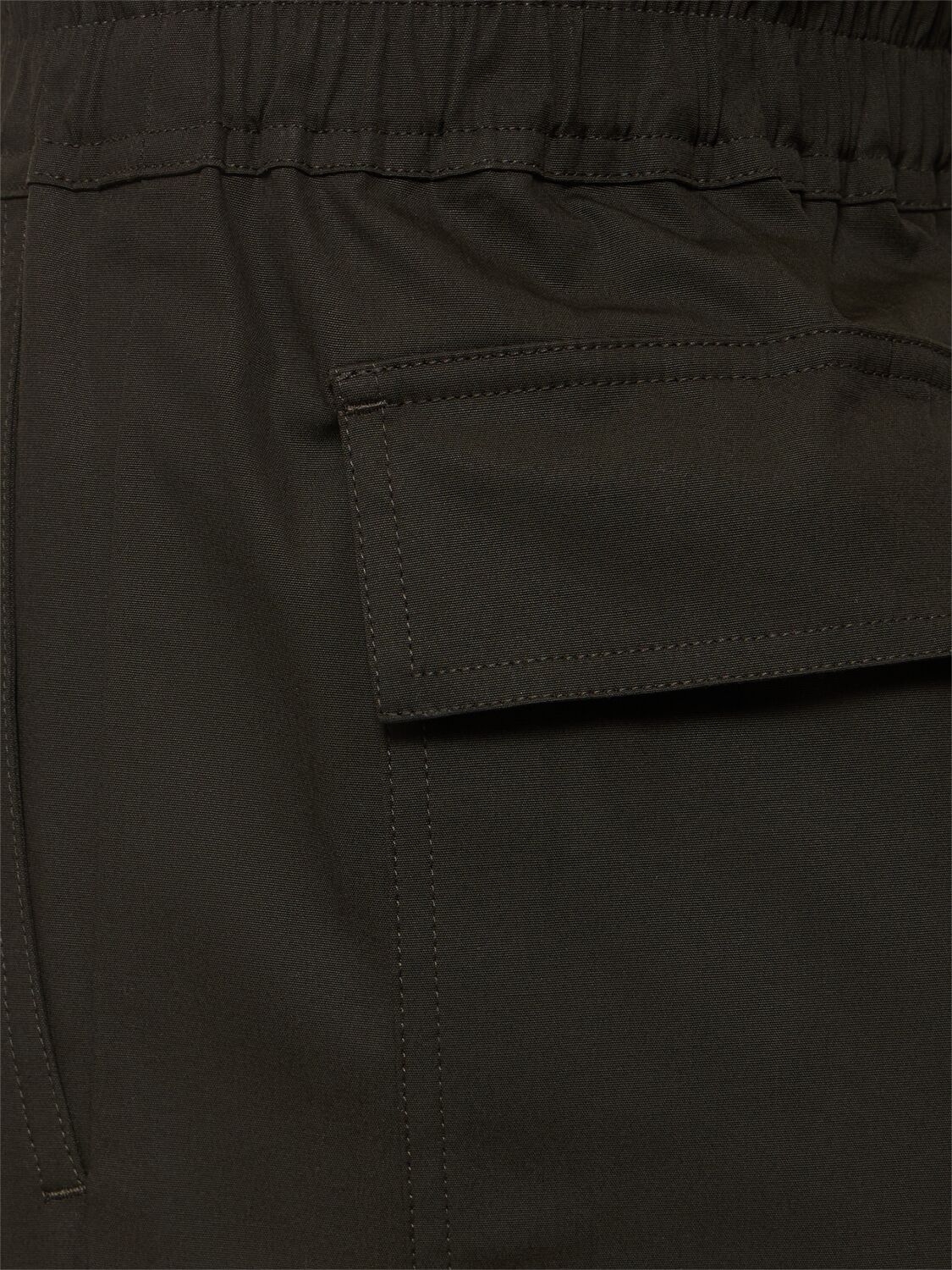 Shop Rick Owens Dietrich Drawstring Cotton Pants In Military Green