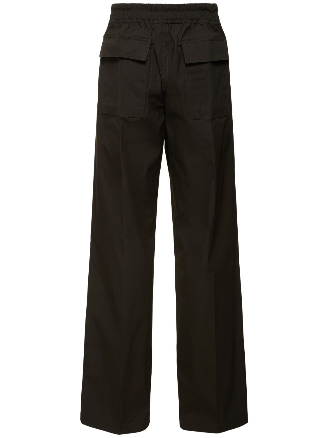 Shop Rick Owens Dietrich Drawstring Cotton Pants In Military Green