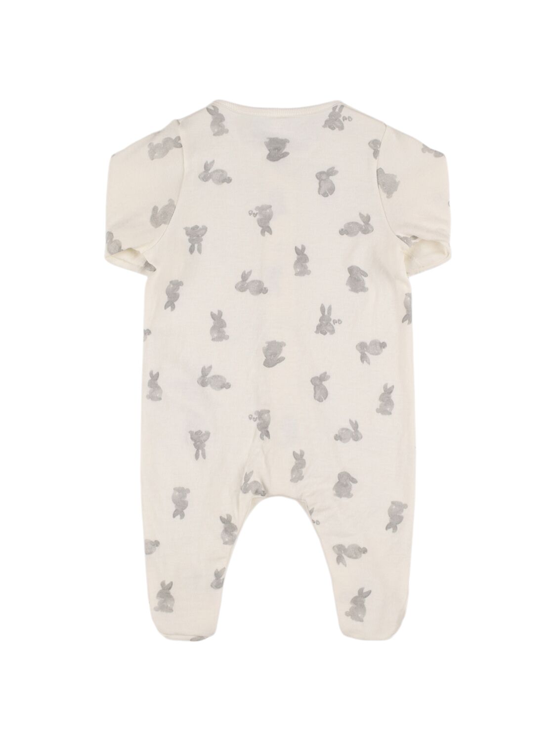 Shop Petit Bateau Printed Cotton Romper In White