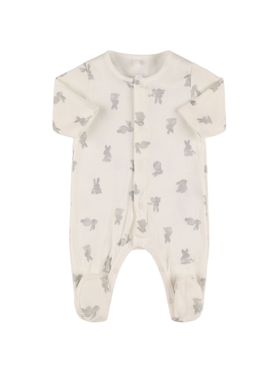 Petit Bateau Printed Cotton Romper In White