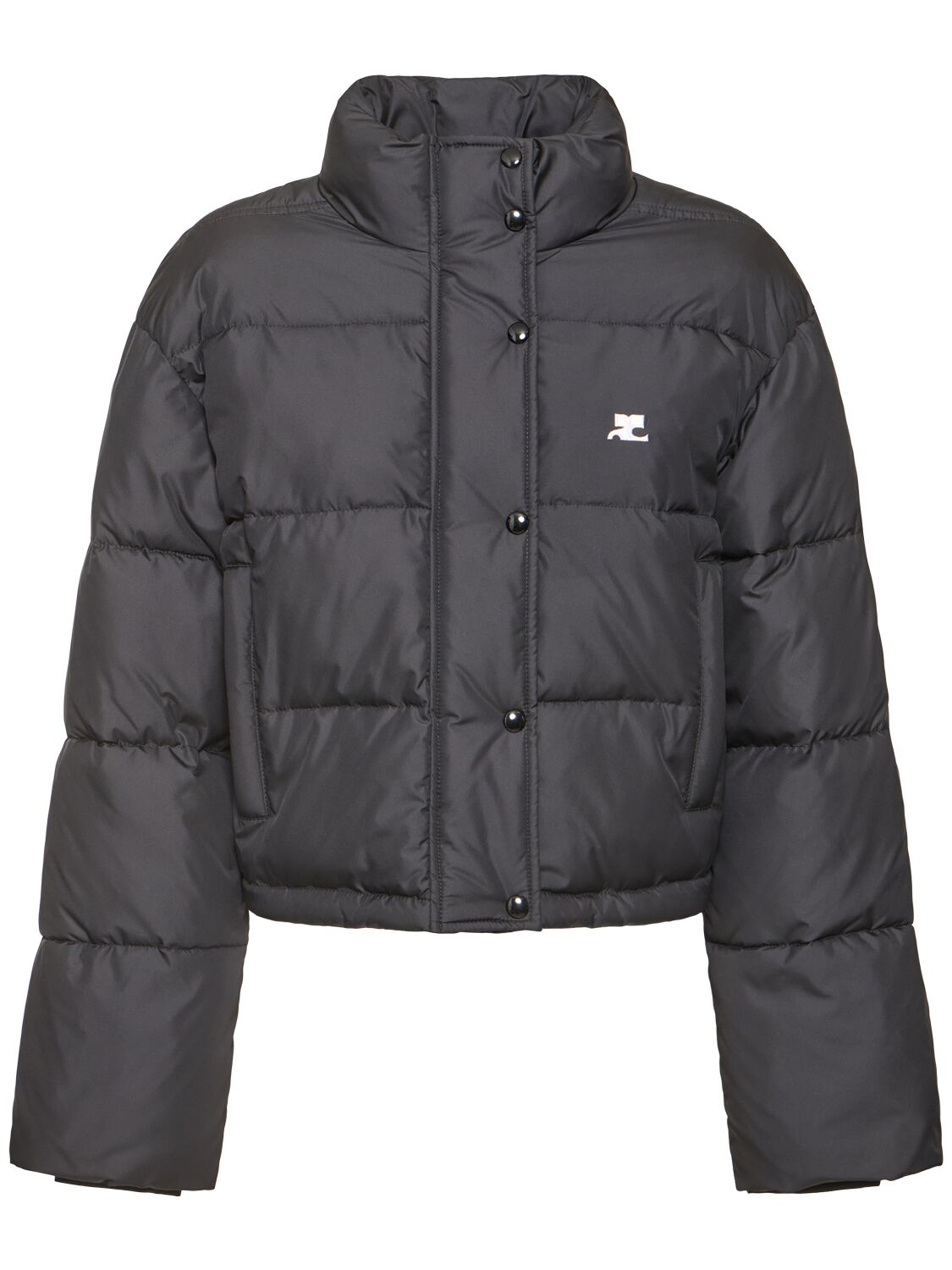 Courrèges Ac Nylon Puffer Jacket In Black