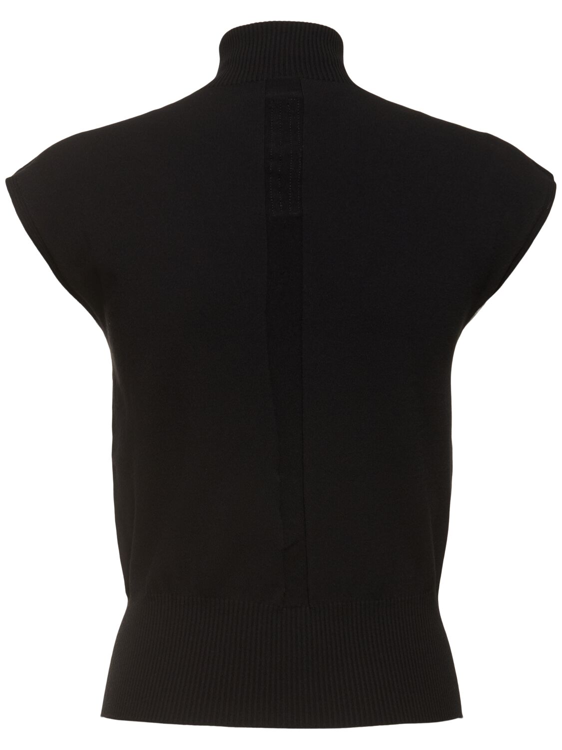 Shop Rick Owens Viscose Blend Cap Sleeve Top In Black