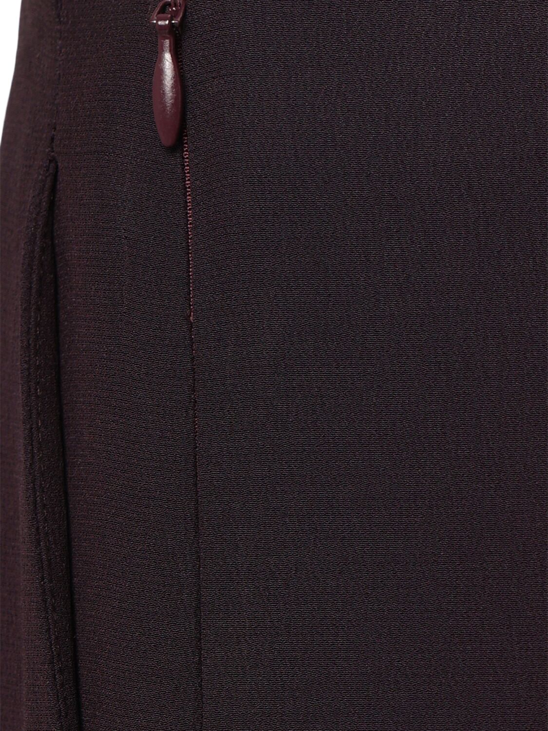 Shop Chloé High Rise Flared Pants In Dark Purple