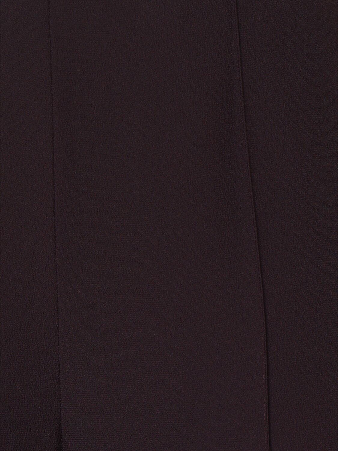 Shop Chloé High Rise Flared Pants In Dark Purple
