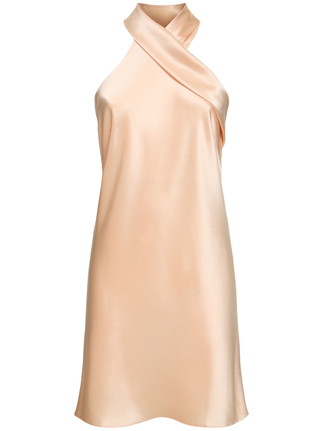 Galvan Pandora Mini Halter Dress In Light Pink