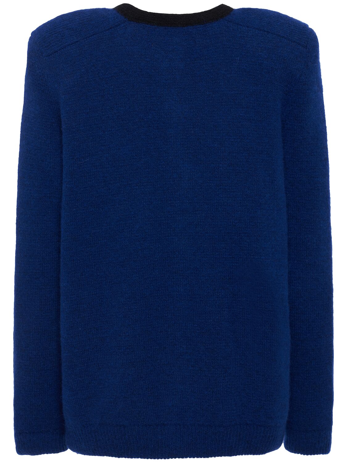 Shop Alessandra Rich Oversize Alpaca Blend Knit Cardigan In Blue