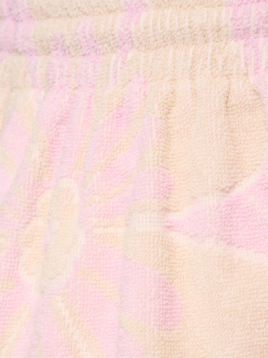 Shop Zimmermann Pop Cotton Fringed Shorts In Pink/cream