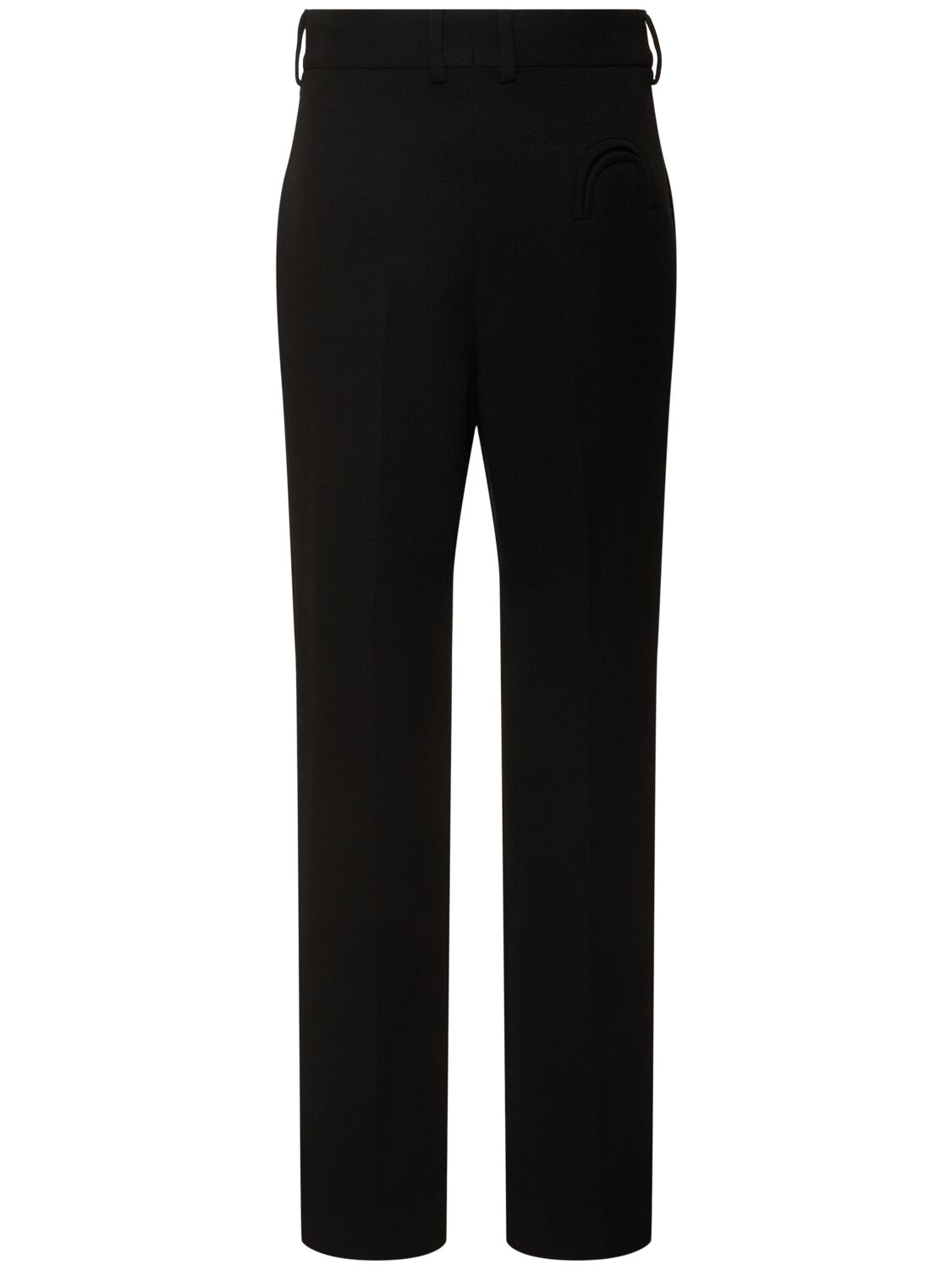 Shop Blazé Milano Resolute Banker Straight Wool Pants In Black