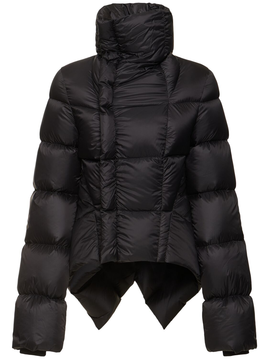 Shop Rick Owens Naska Nylon Down Jacket In Black