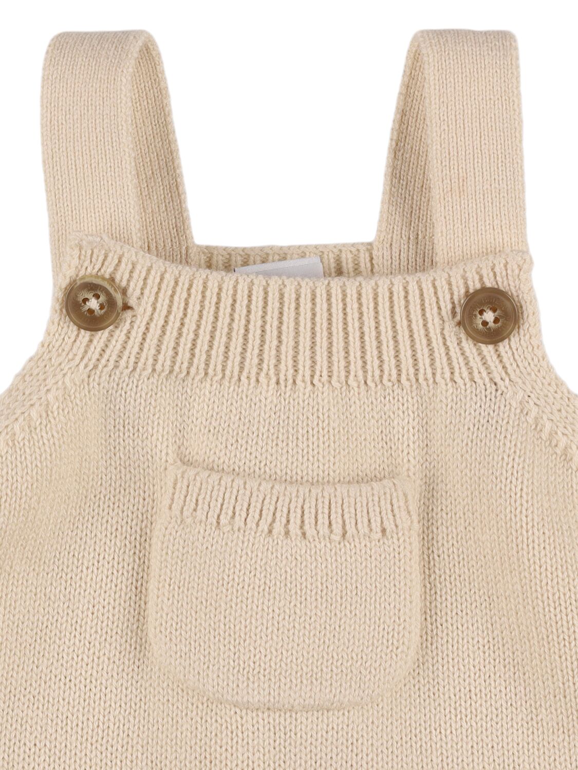 Shop Petit Bateau Cotton Blend Overalls In Beige