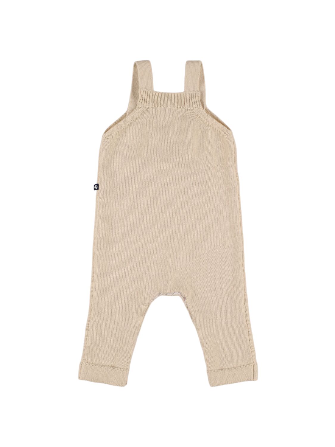 Shop Petit Bateau Cotton Blend Overalls In Beige