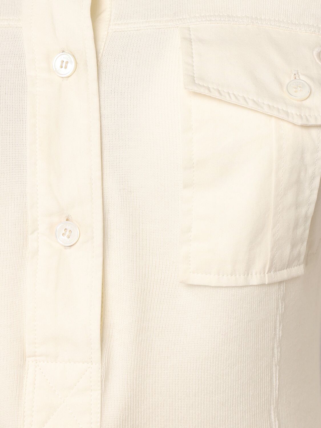 CHLOÉ COTTON INTERLOCK SHORT SLEEVE SHIRT 