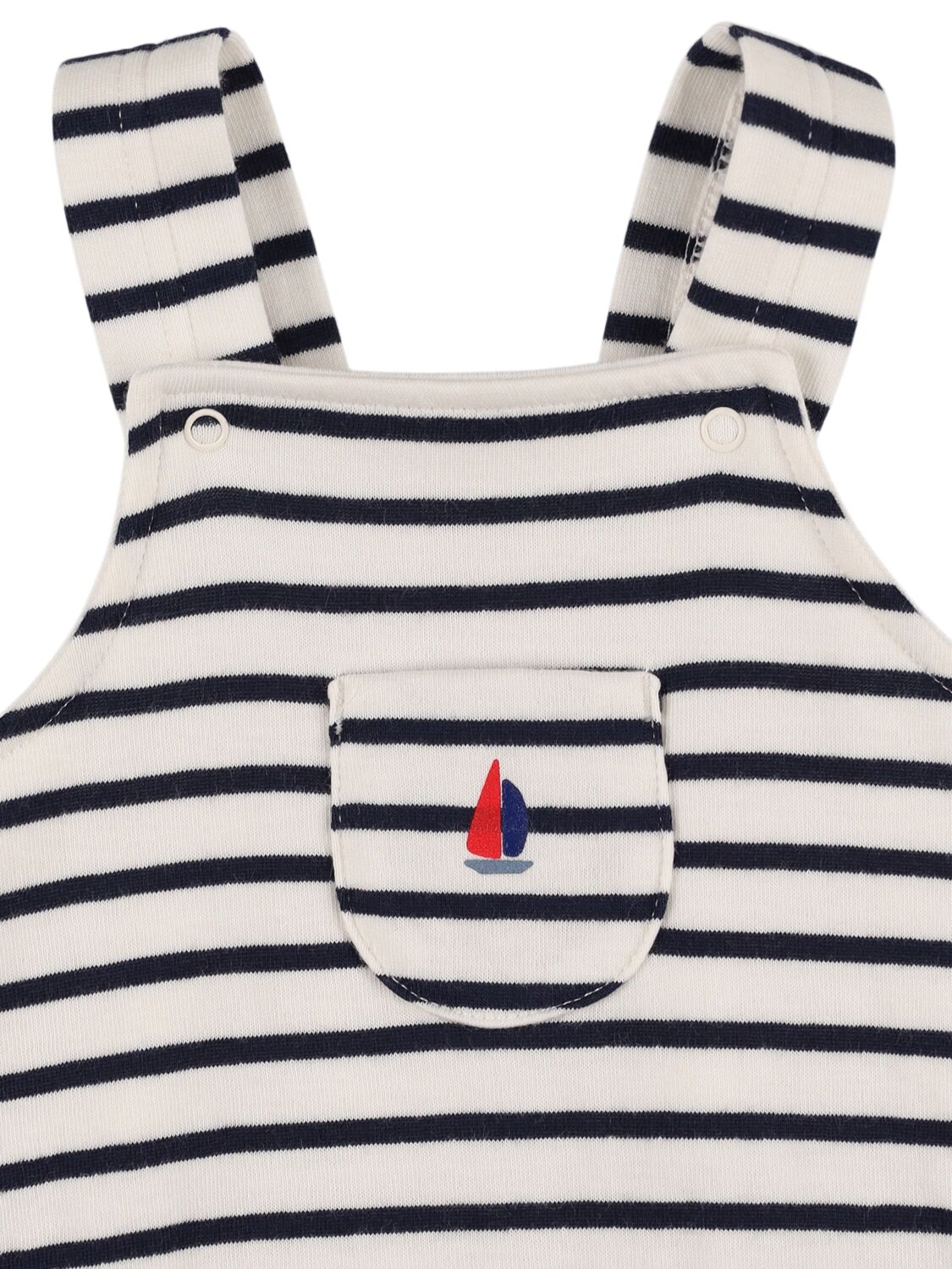 Shop Petit Bateau Cotton Overalls & Bodysuit In White