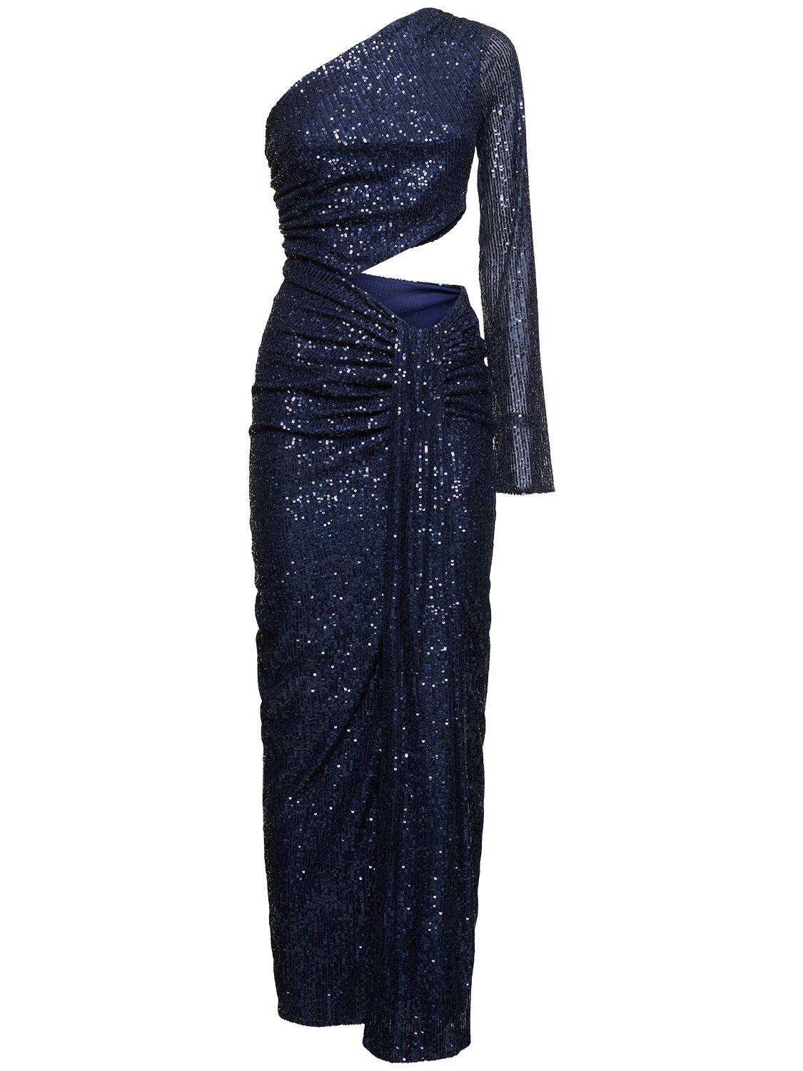 Midnights Sequined One Sleeve Maxi Dress
