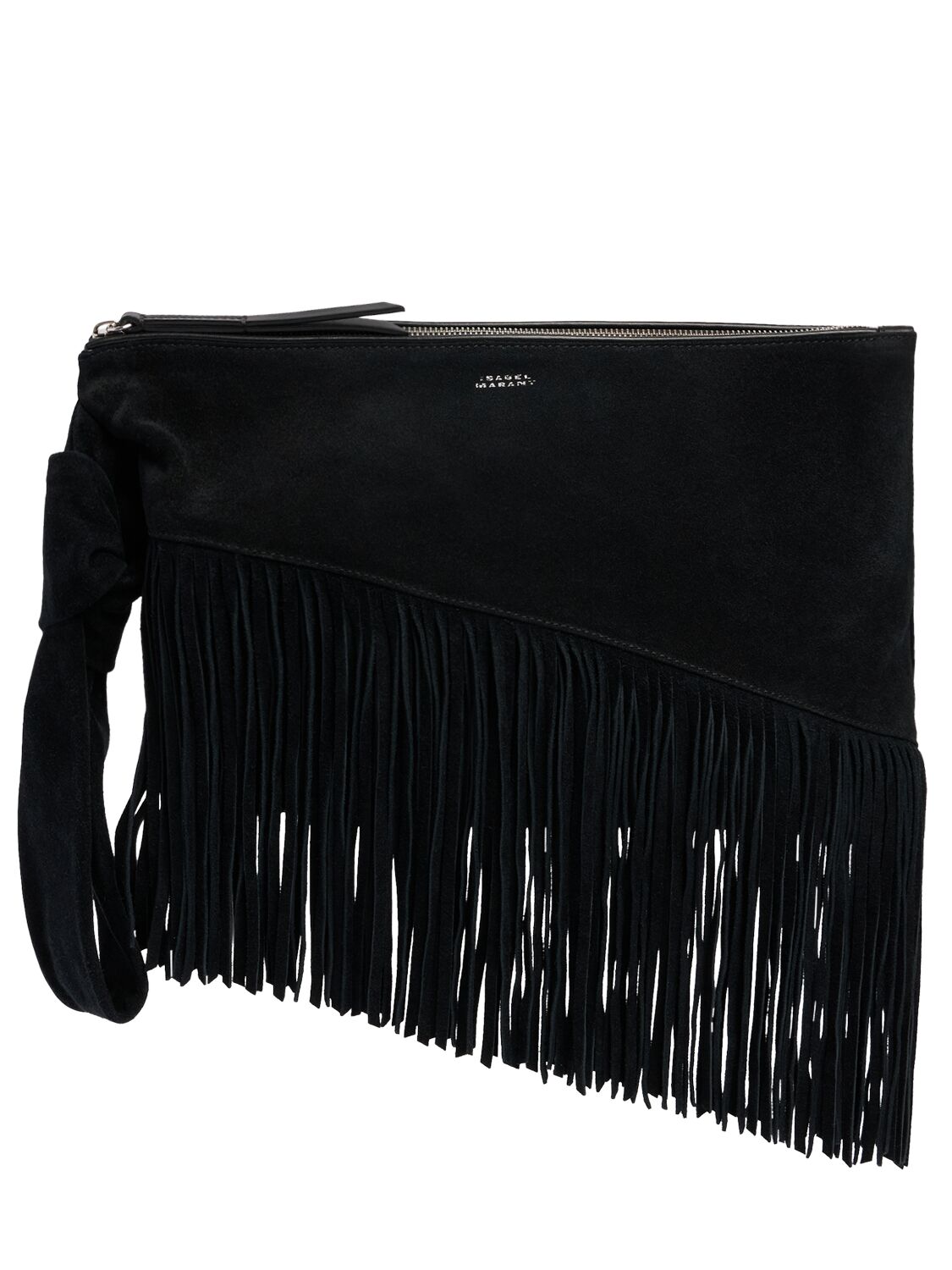 Isabel Marant Faro Suede Clutch In Black