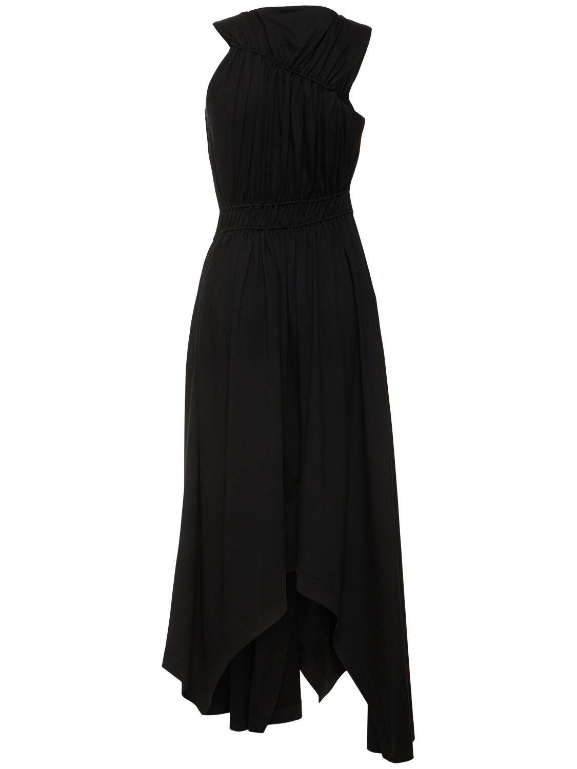 Shop Alexander Mcqueen Cotton Jersey Dress In Black