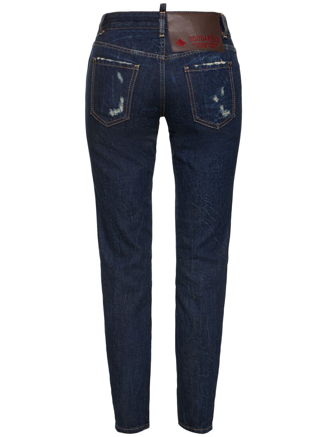 Shop Dsquared2 Jennifer Mid Rise Skinny Jeans In Navy