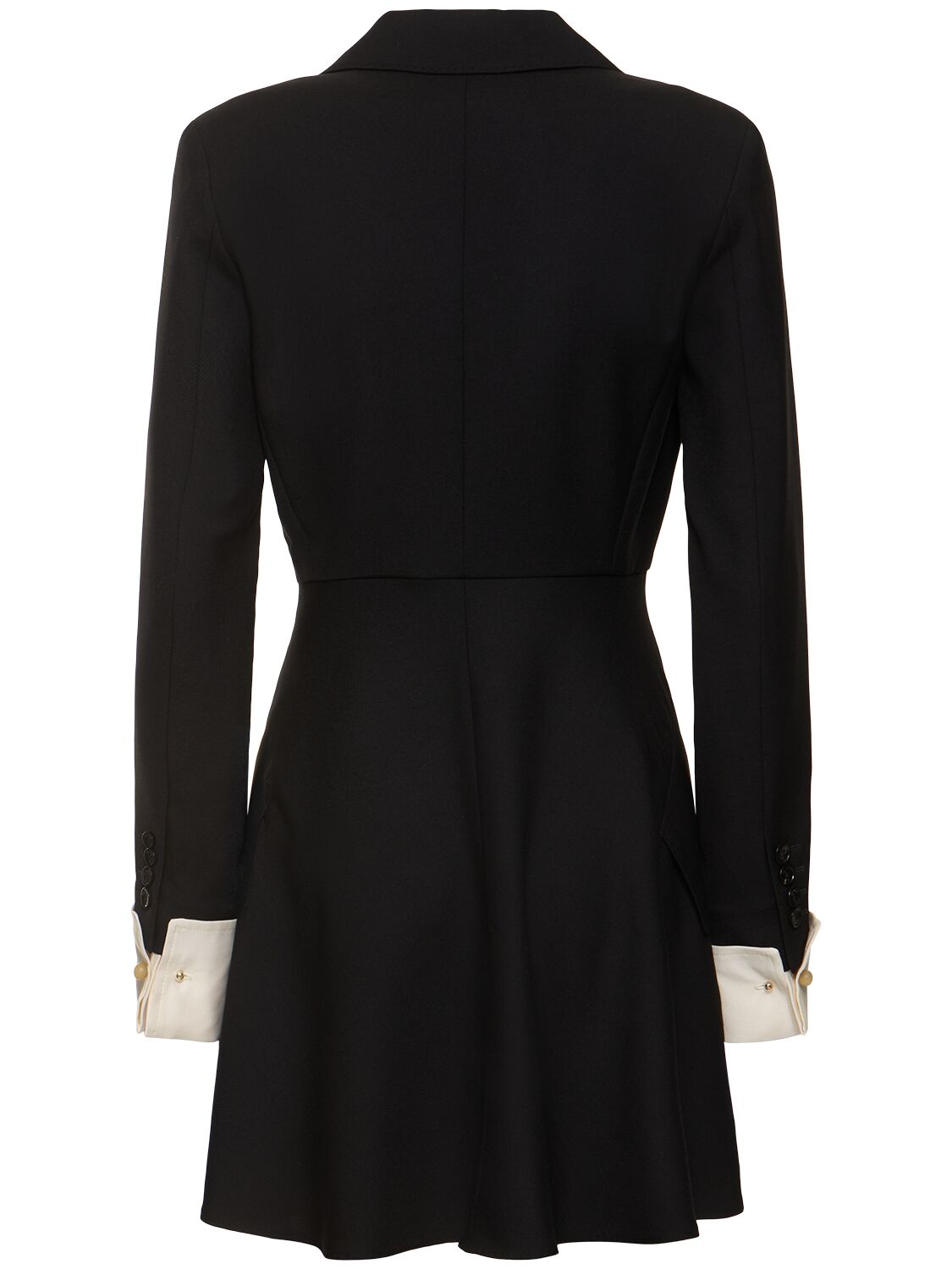 Shop Max Mara Sella Wool Gabardine Mini Dress In Black