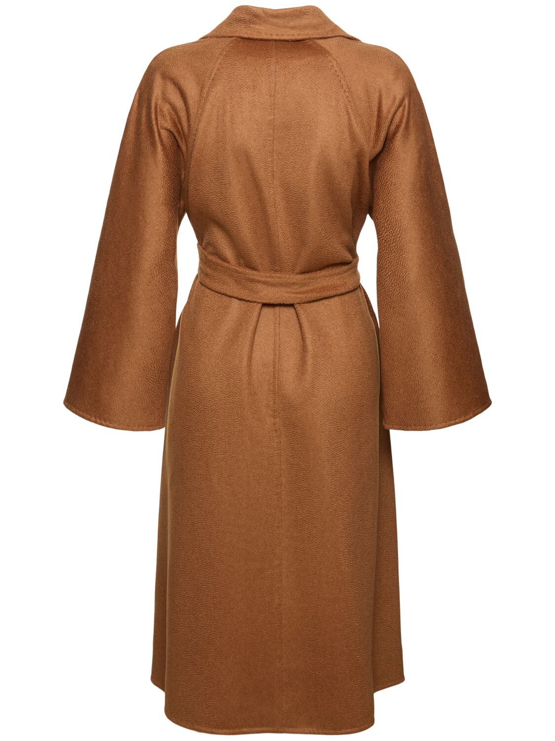 Shop Max Mara Ludmilla1 Cashmere Belted Long Coat In Brown