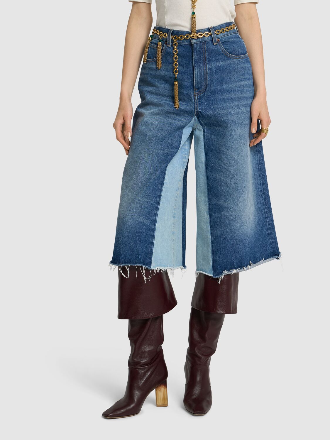 Shop Chloé 85mm Georgia Leather Tall Boots In Burgundy