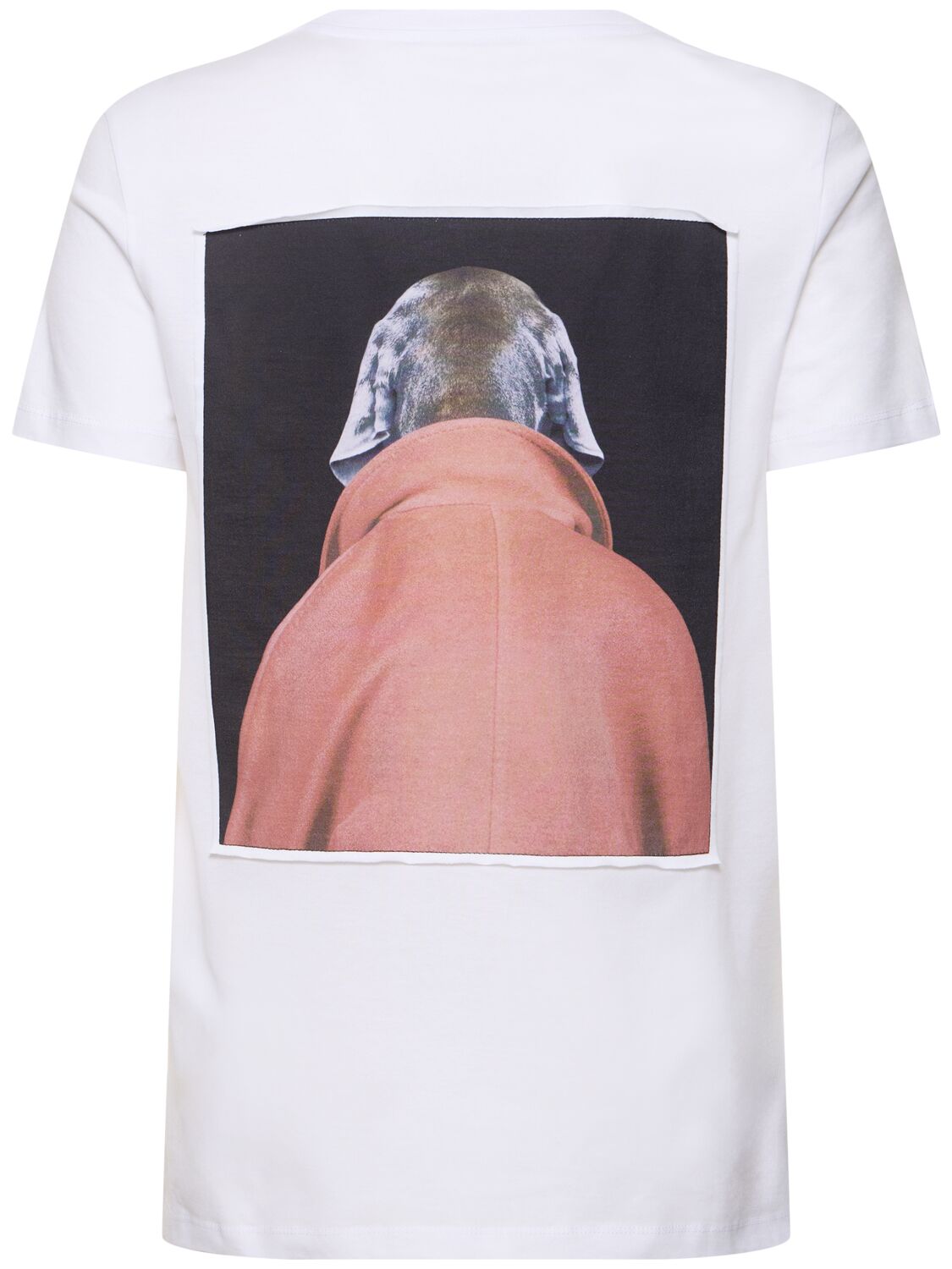 Shop Max Mara Cipria Printed Jersey T-shirt In White/pink