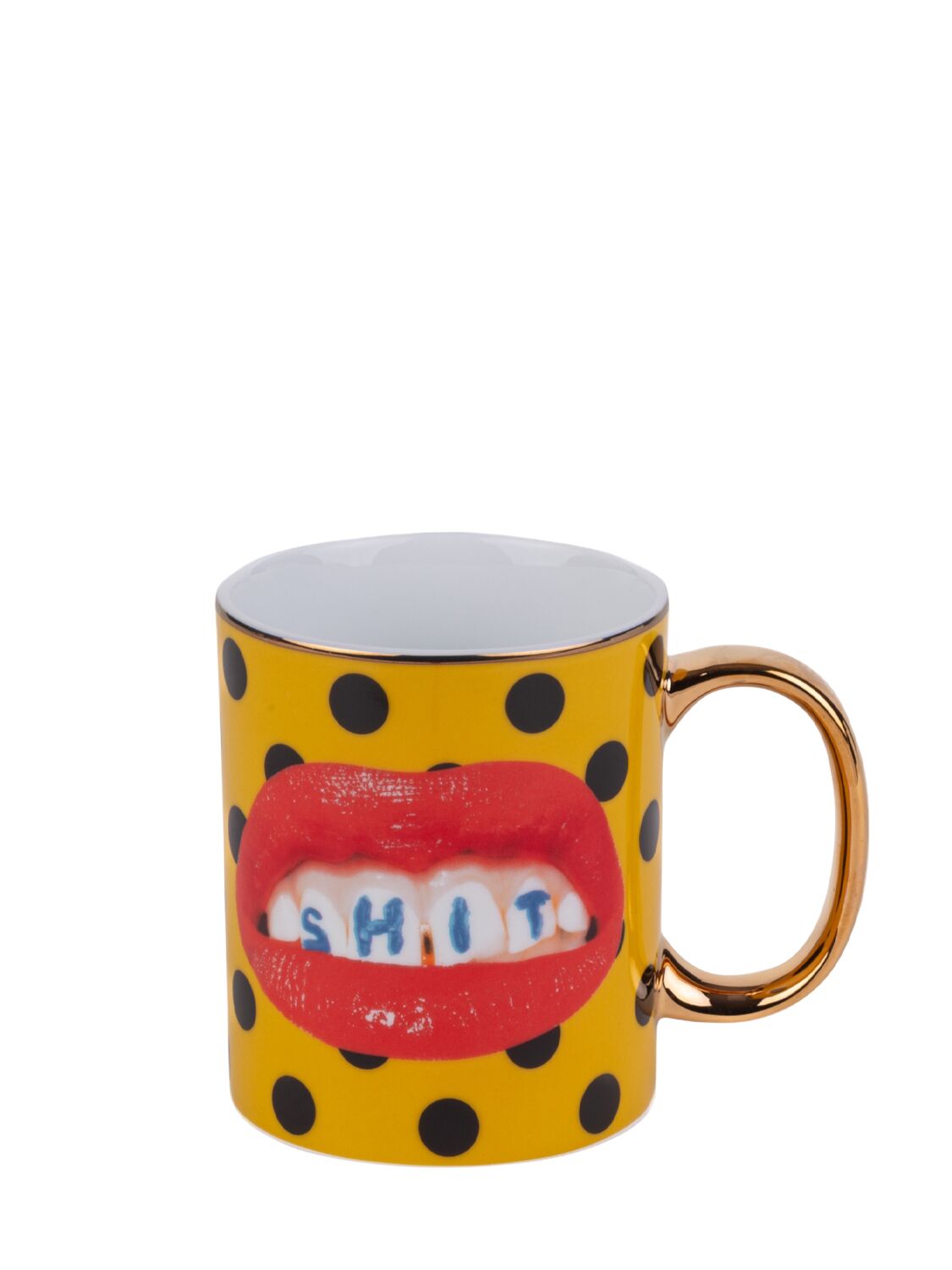 Seletti Shit Porcelain Mug In Yellow