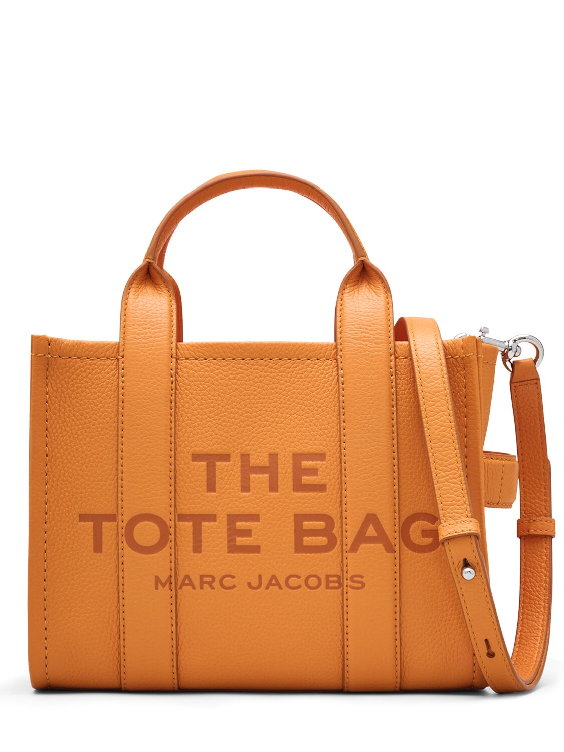 Marc Jacobs The Small Tote Leather Bag In Tangerine