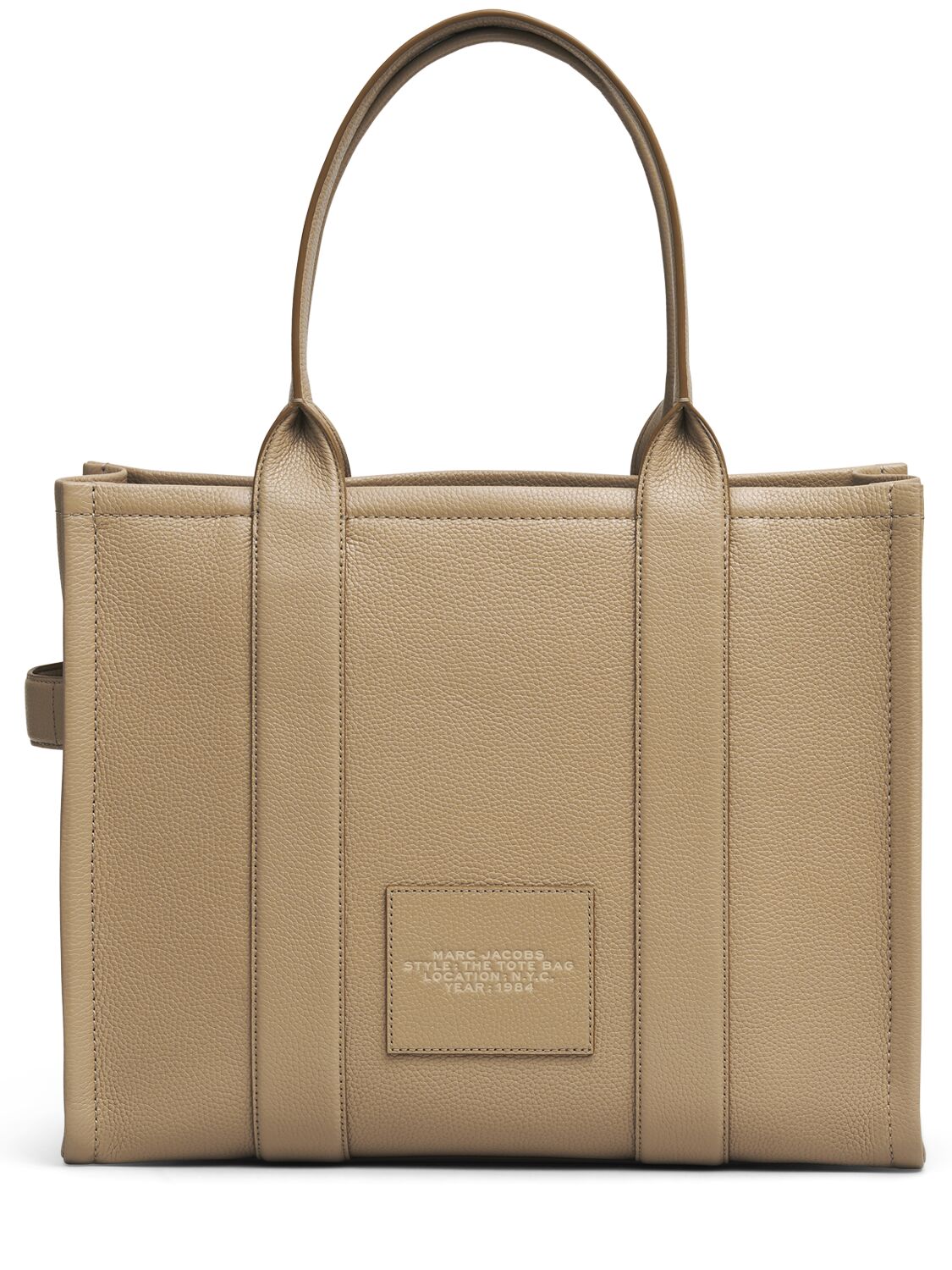 Shop Marc Jacobs The Large Tote Leather Bag In Camel