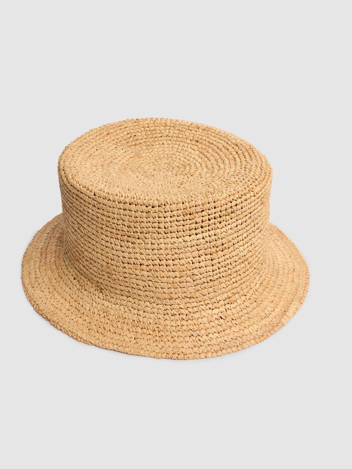 Jacquemus Le Bob Pesco Straw Bucket Hat In Natural