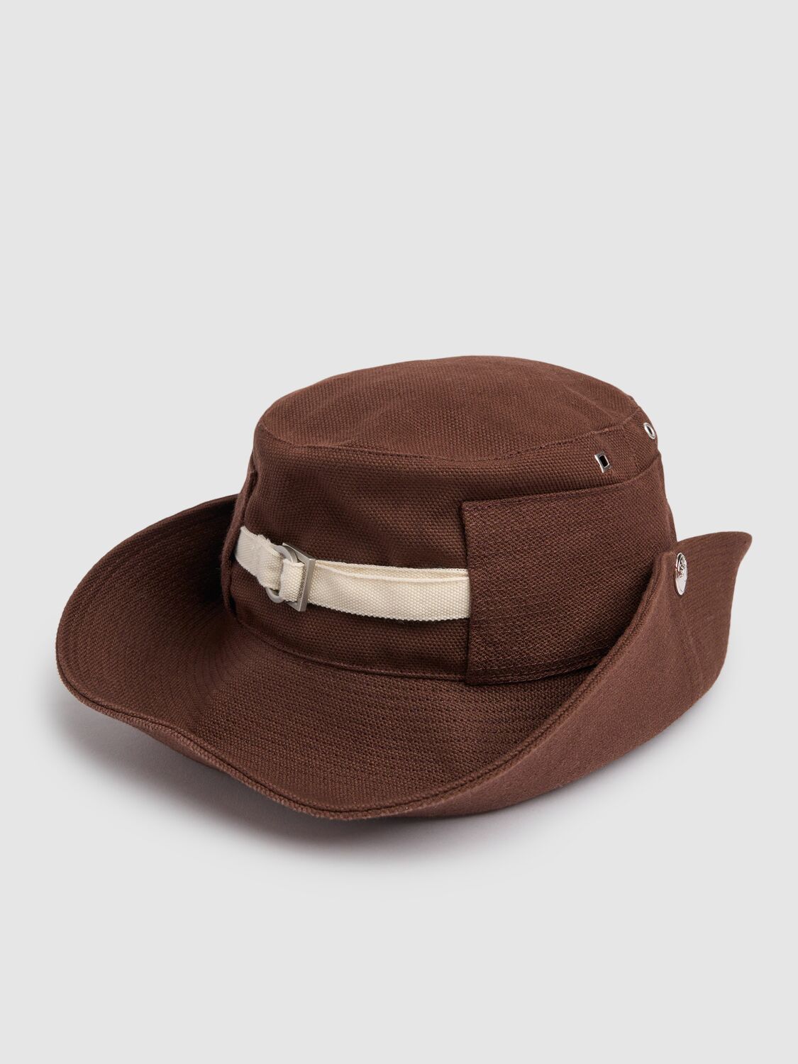 Jacquemus Le Bob De-nimes Bucket Hat In Brown