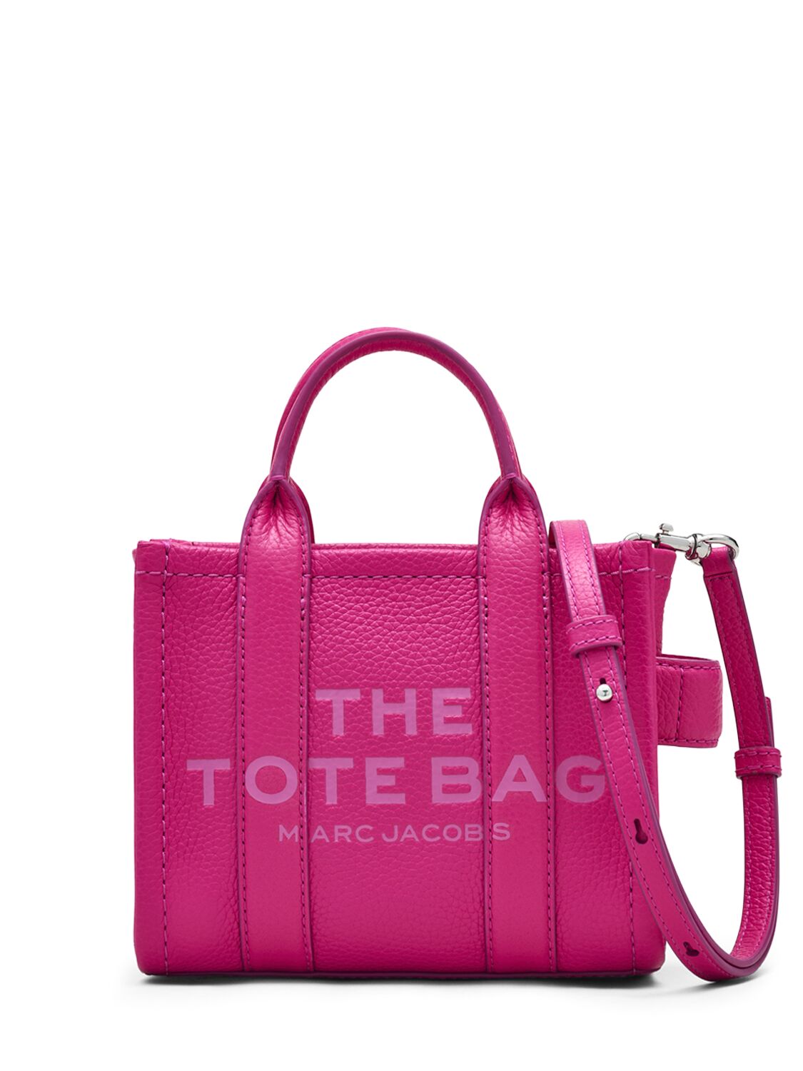 Shop Marc Jacobs The Crossbody Leather Tote Bag In Hot Pink