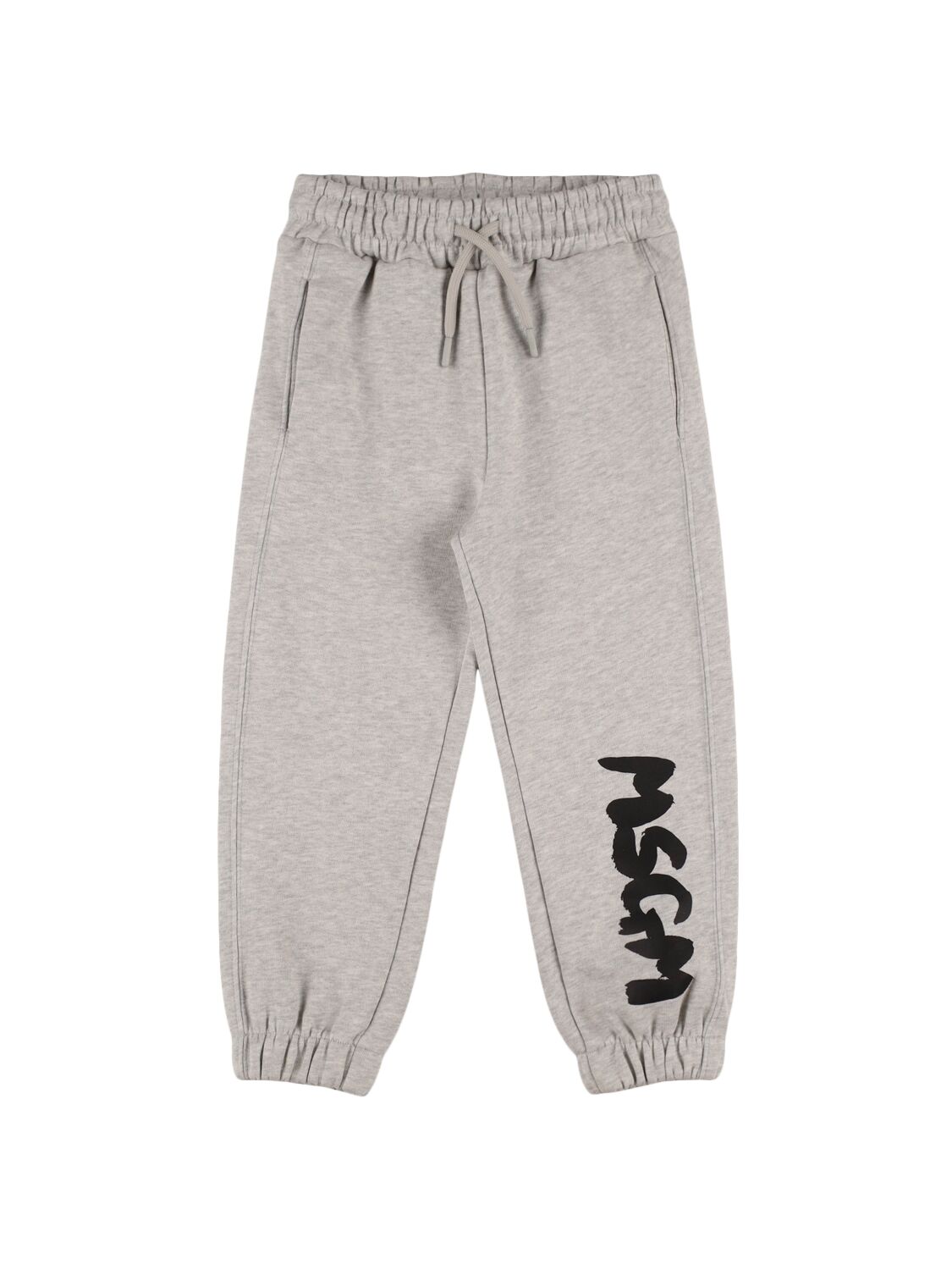 Msgm Cotton Sweatpants In Grey