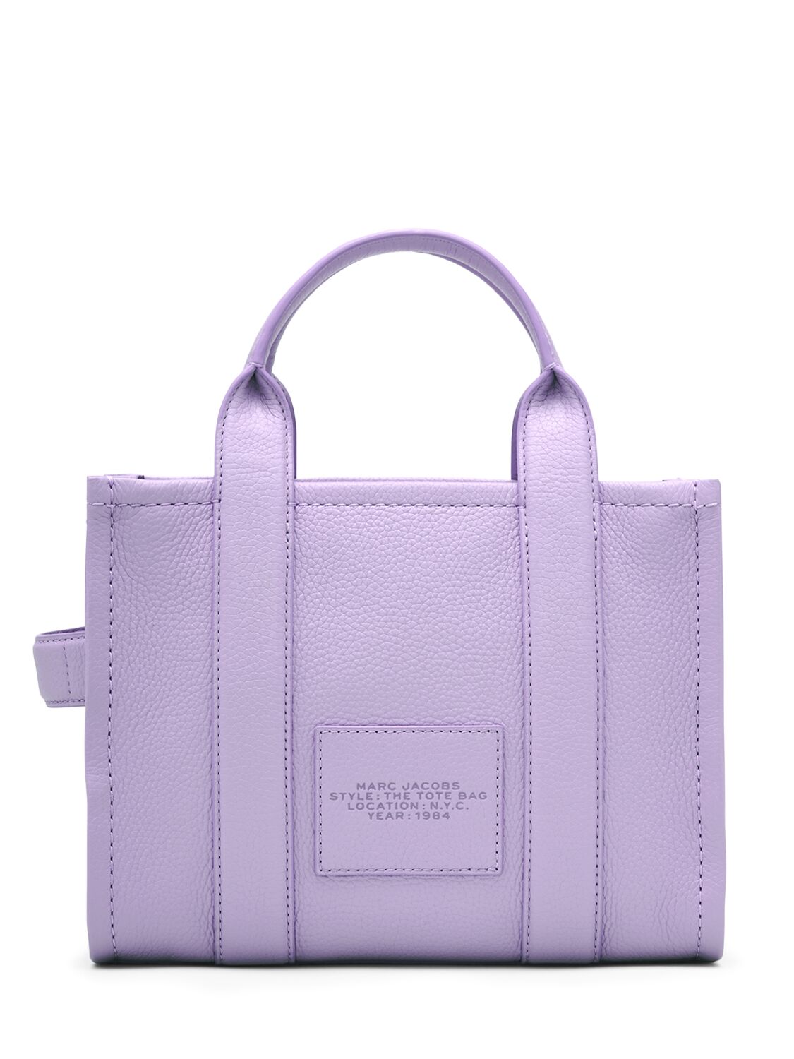 Shop Marc Jacobs The Small Tote Leather Bag In Wisteria