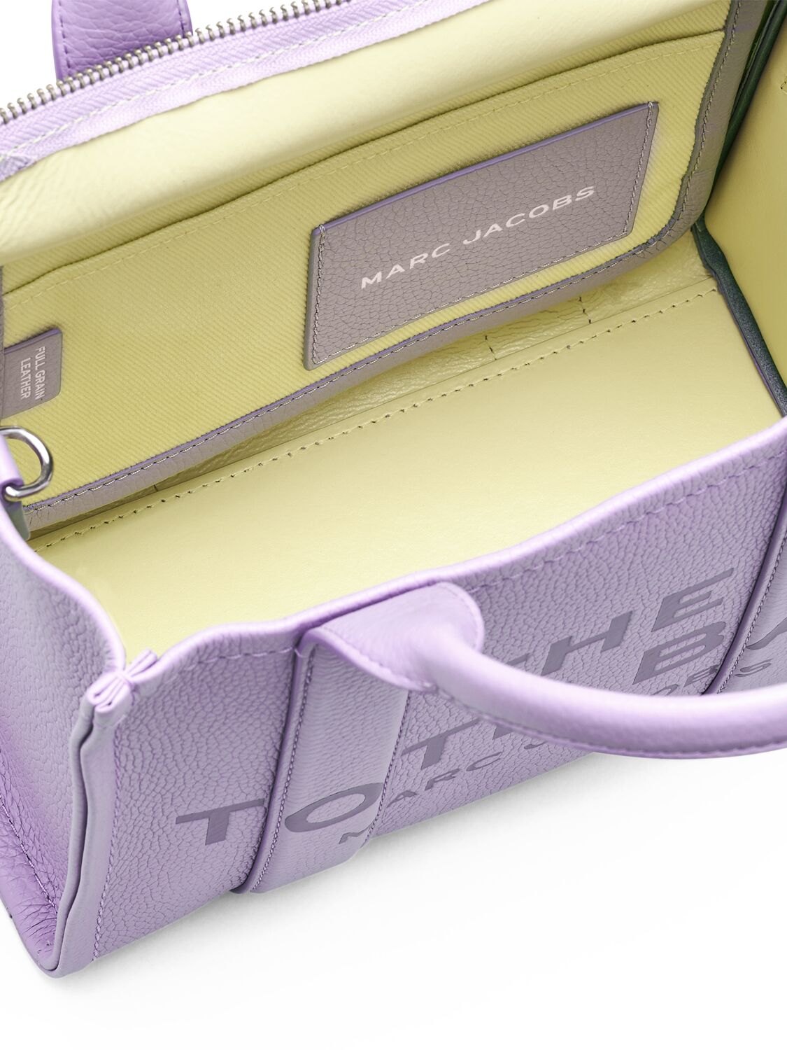 Shop Marc Jacobs The Small Tote Leather Bag In Wisteria