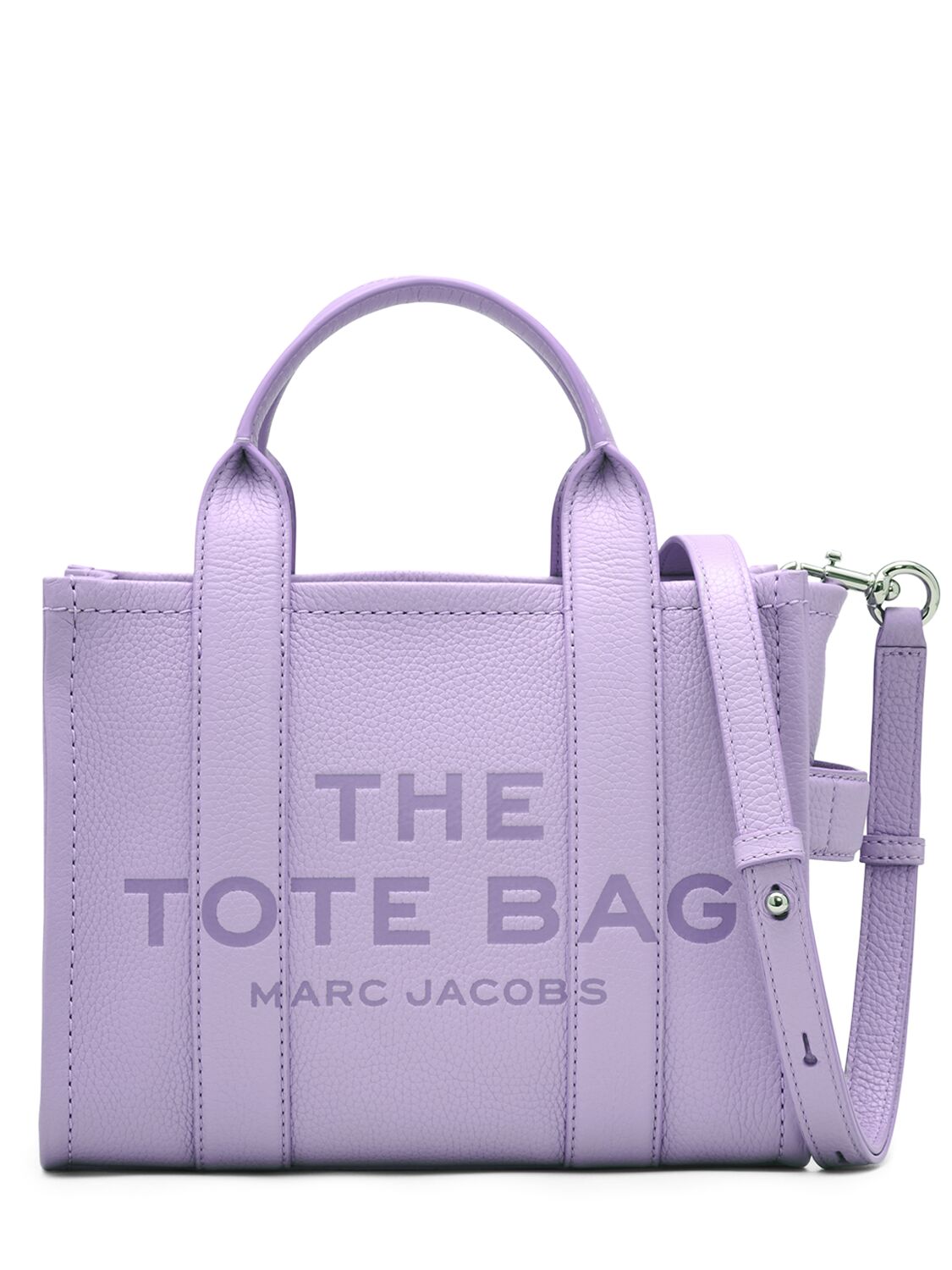 Shop Marc Jacobs The Small Tote Leather Bag In Wisteria