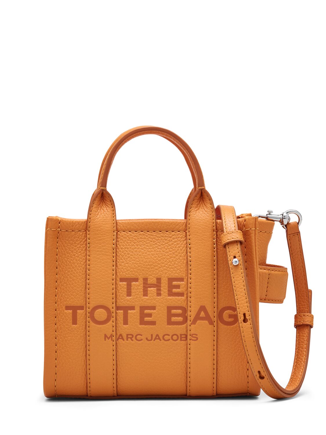 Shop Marc Jacobs The Crossbody Leather Tote Bag In Tangerine