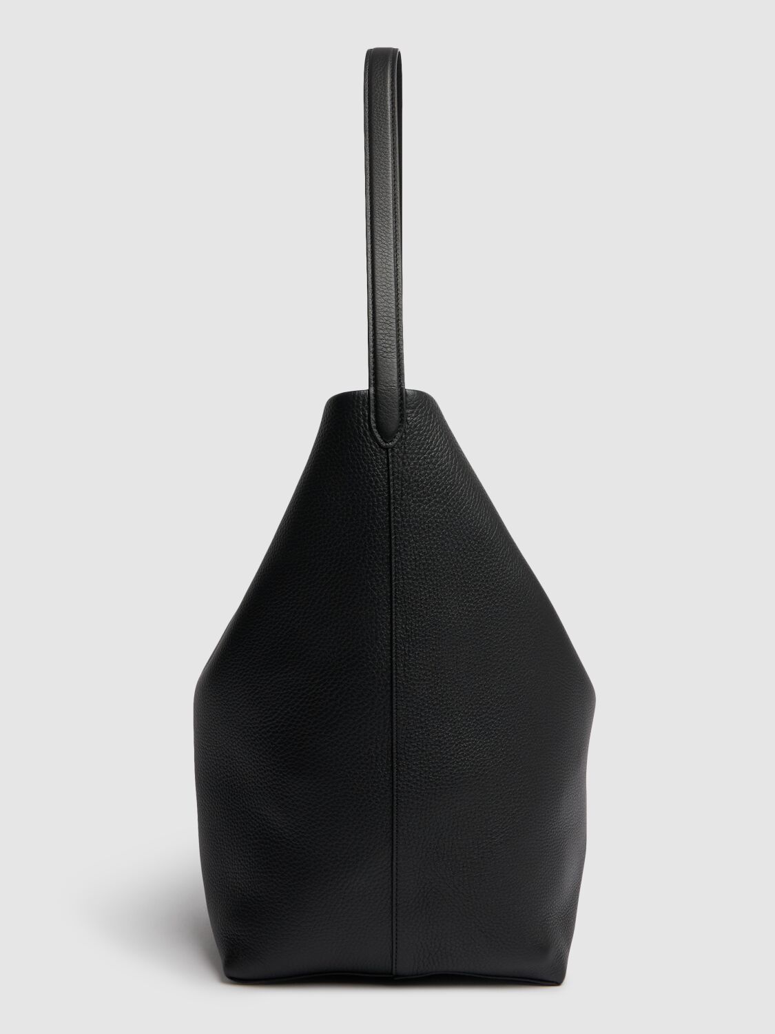 The Row Large Lux Park Leather Tote Bag In Black