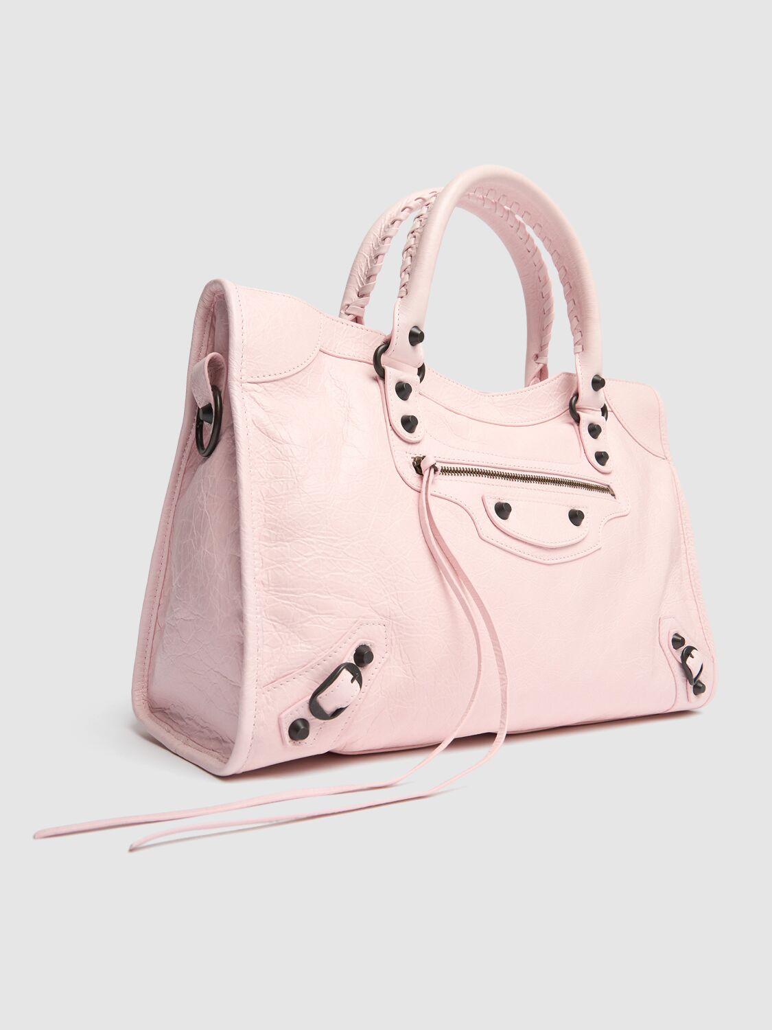 Shop Balenciaga Medium Le City Arena Storico Leather Bag In Petal Pink