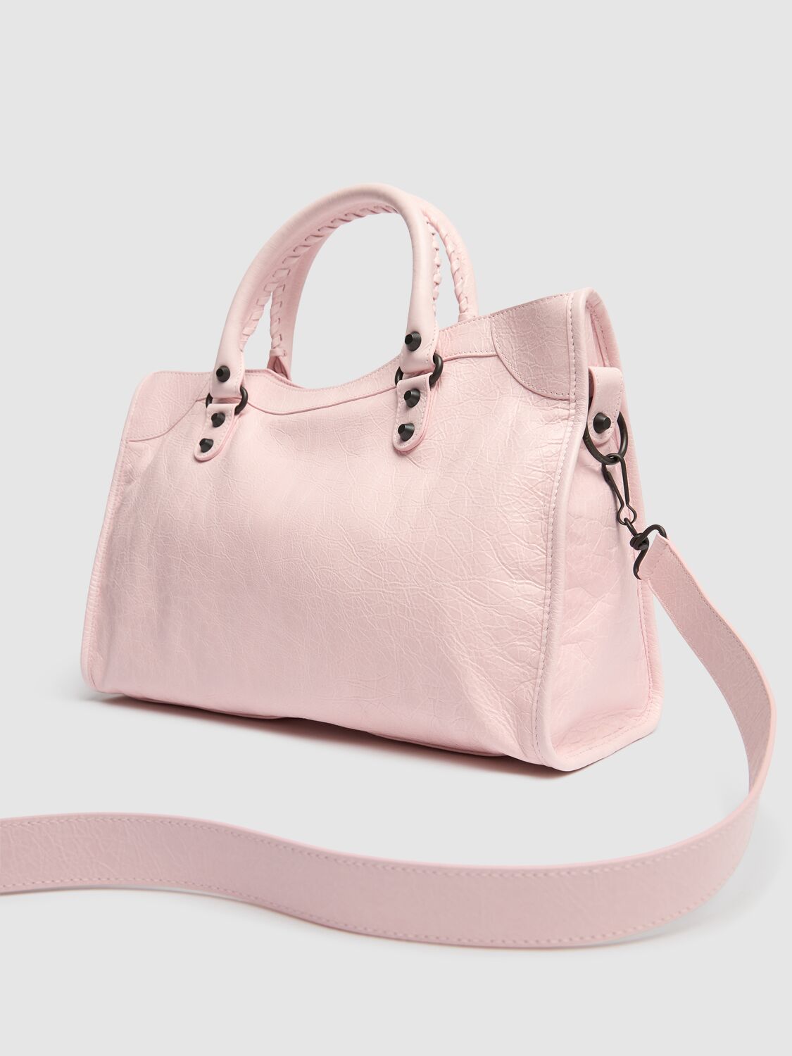 Shop Balenciaga Medium Le City Arena Storico Leather Bag In Petal Pink