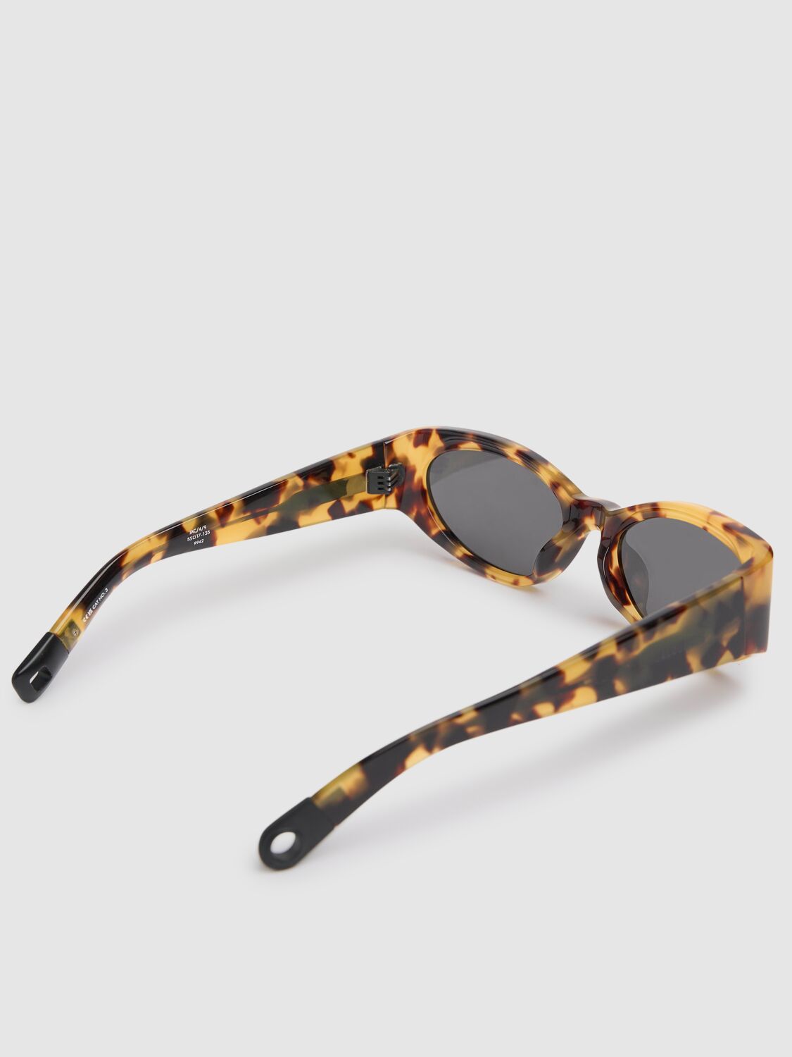 Jacquemus Ovalo - T-shell / Matt Black Sunglasses In 龟甲色