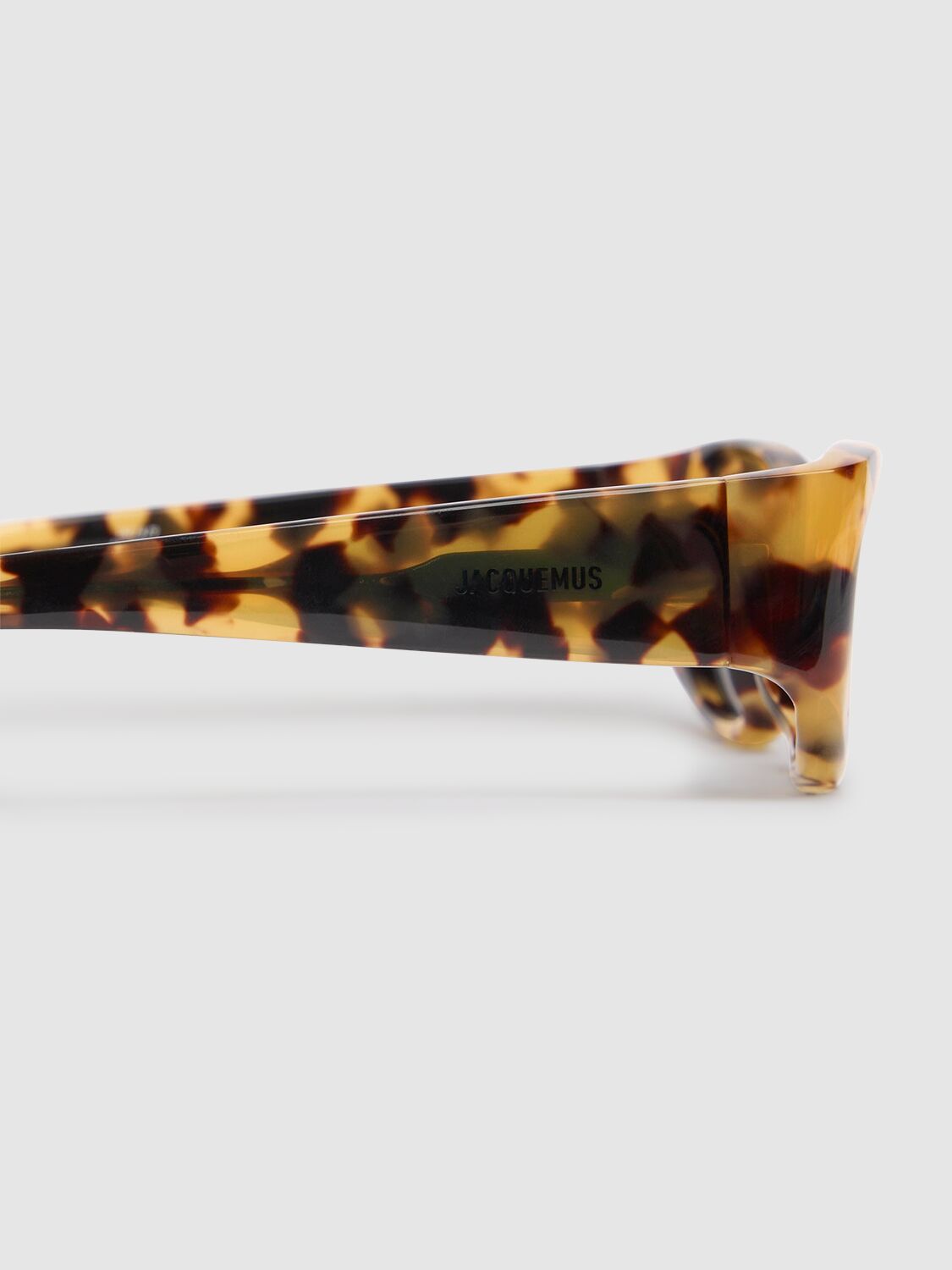 Jacquemus Ovalo - T-shell / Matt Black Sunglasses In 龟甲色